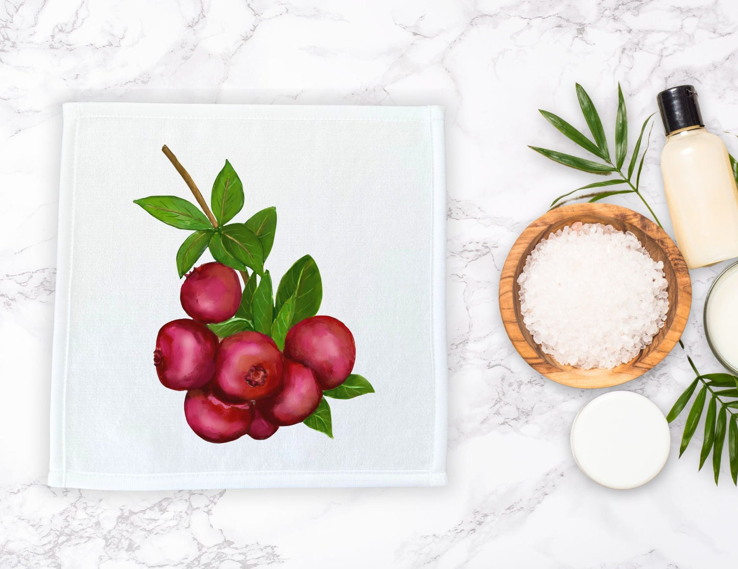 Cranberry Washcloth - MerikaArt