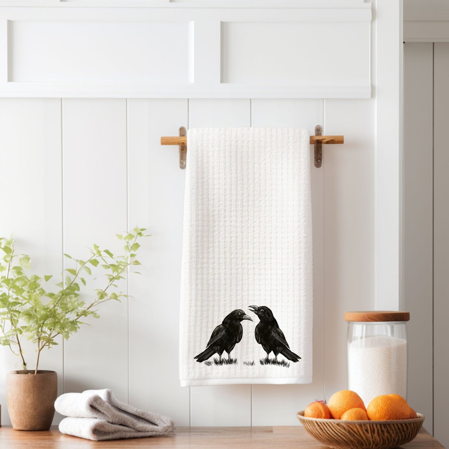 Crows Kitchen Towel - MerikaArt