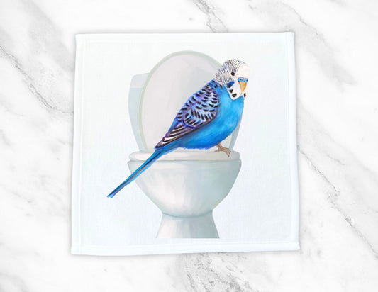 Curious Budgie Toilet Washcloth – A Fun Gift for Bird Lovers - MerikaArt