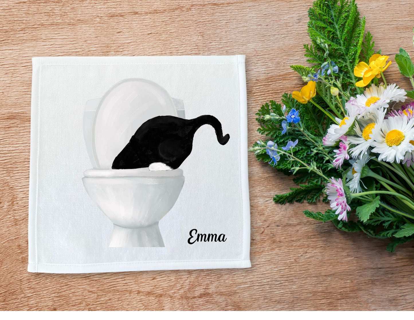 Curious Cat Toilet Washcloth - MerikaArt