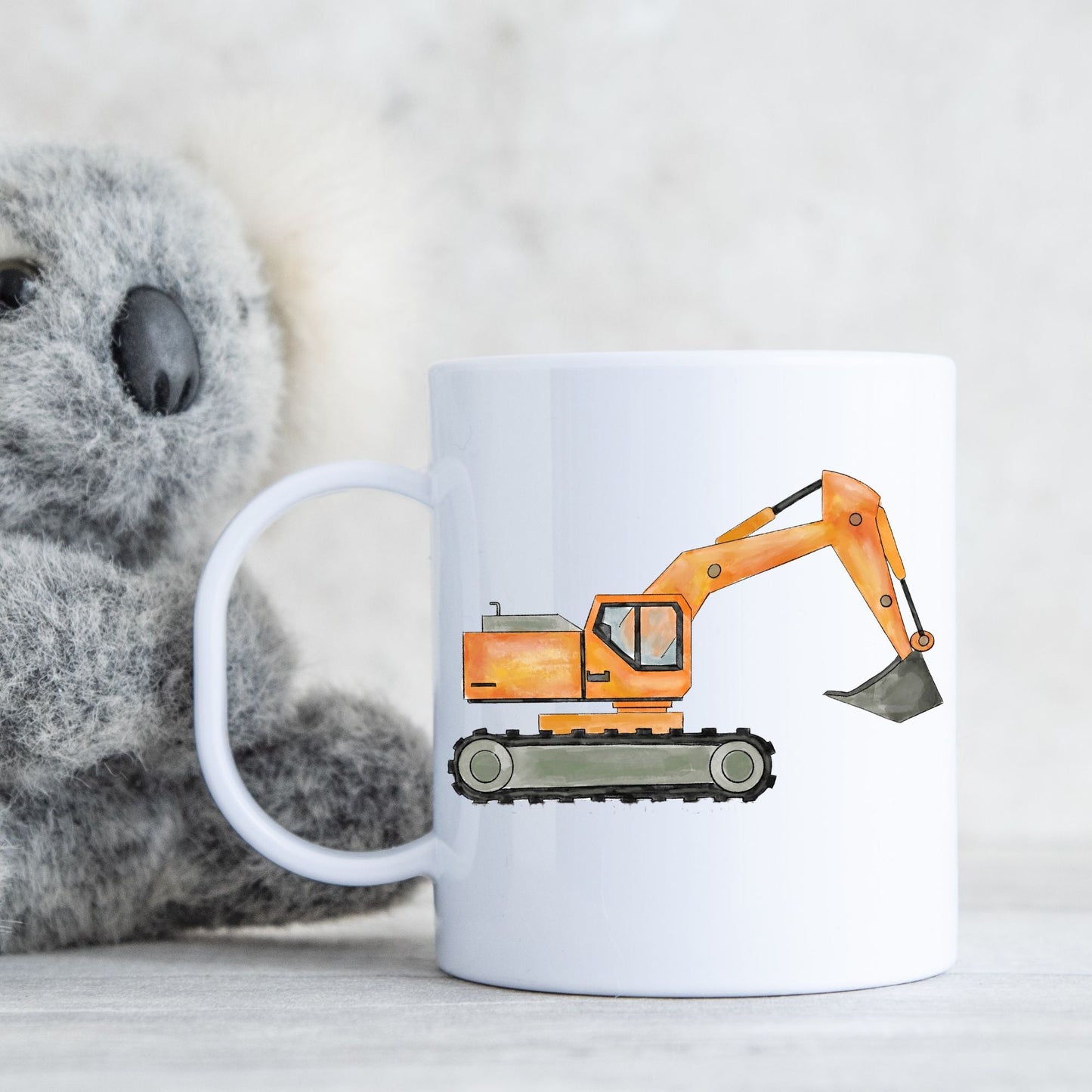 Cute Excavator Mug - MerikaArt