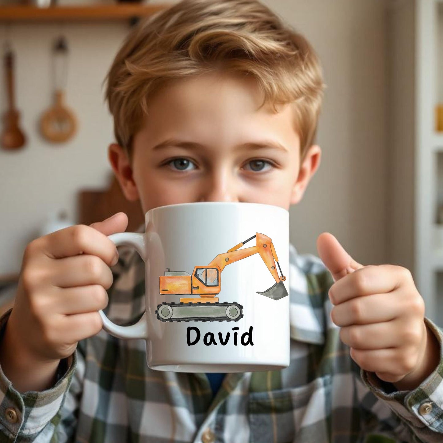 Cute Excavator Mug - MerikaArt