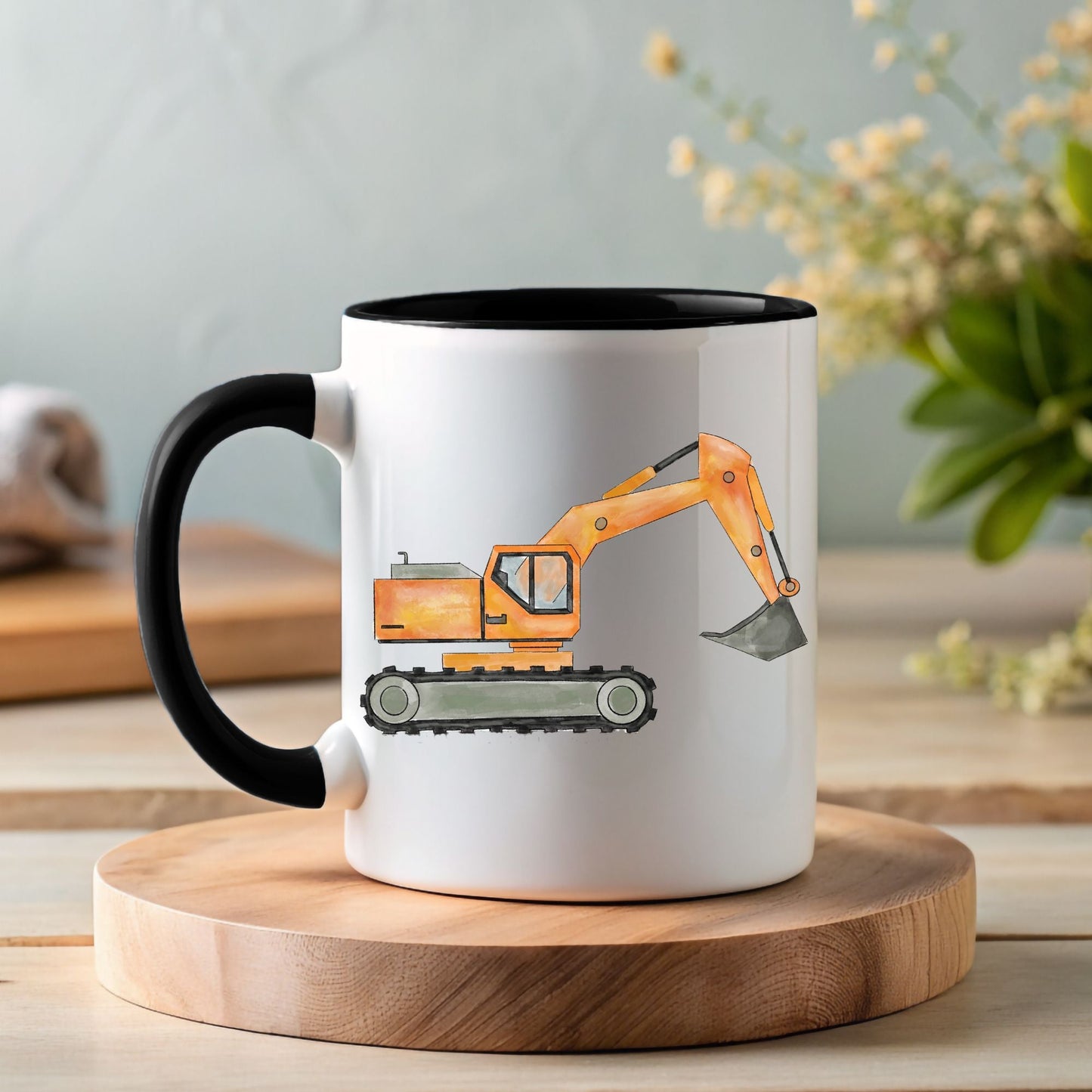 Cute Excavator Mug - MerikaArt