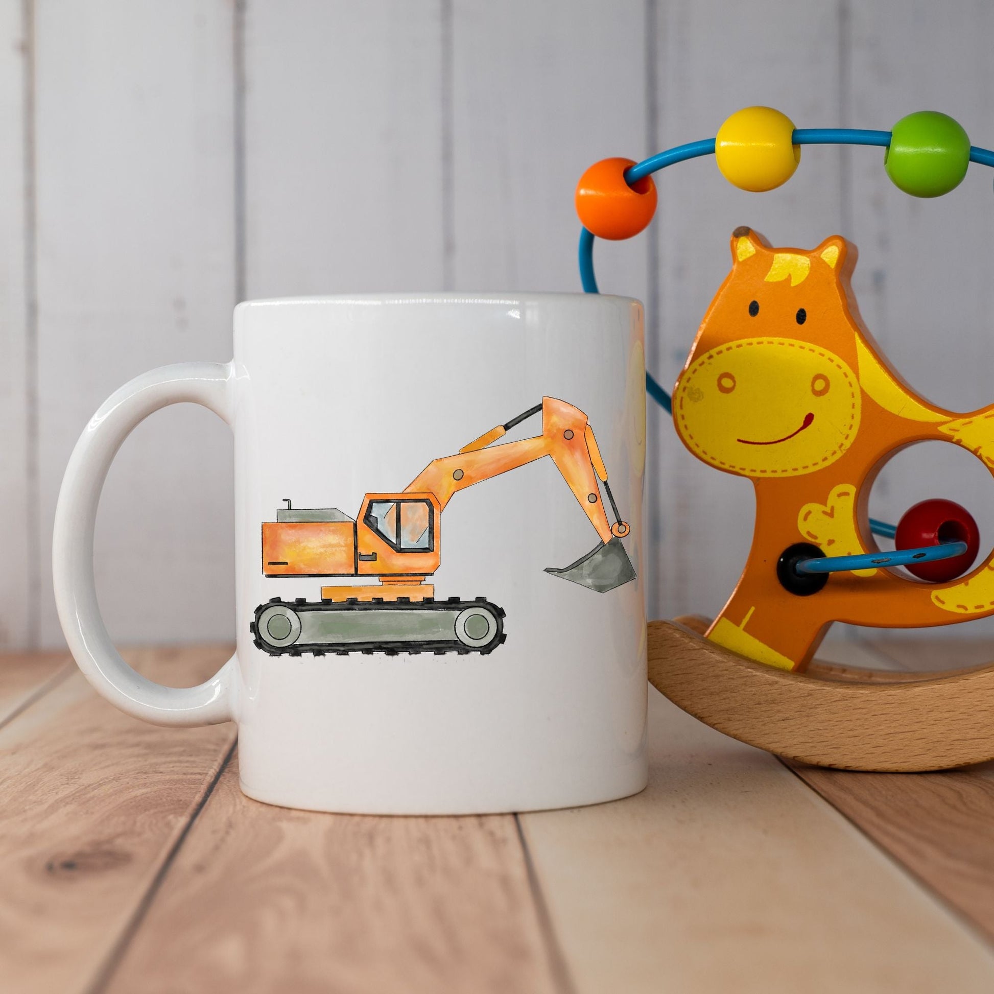 Cute Excavator Mug - MerikaArt