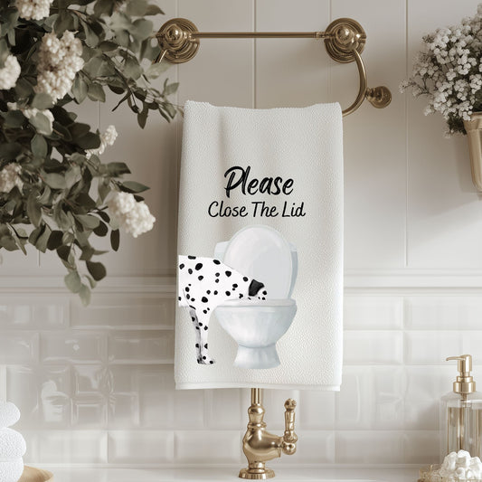 Dalmatian Dog Bathroom Towel - MerikaArt