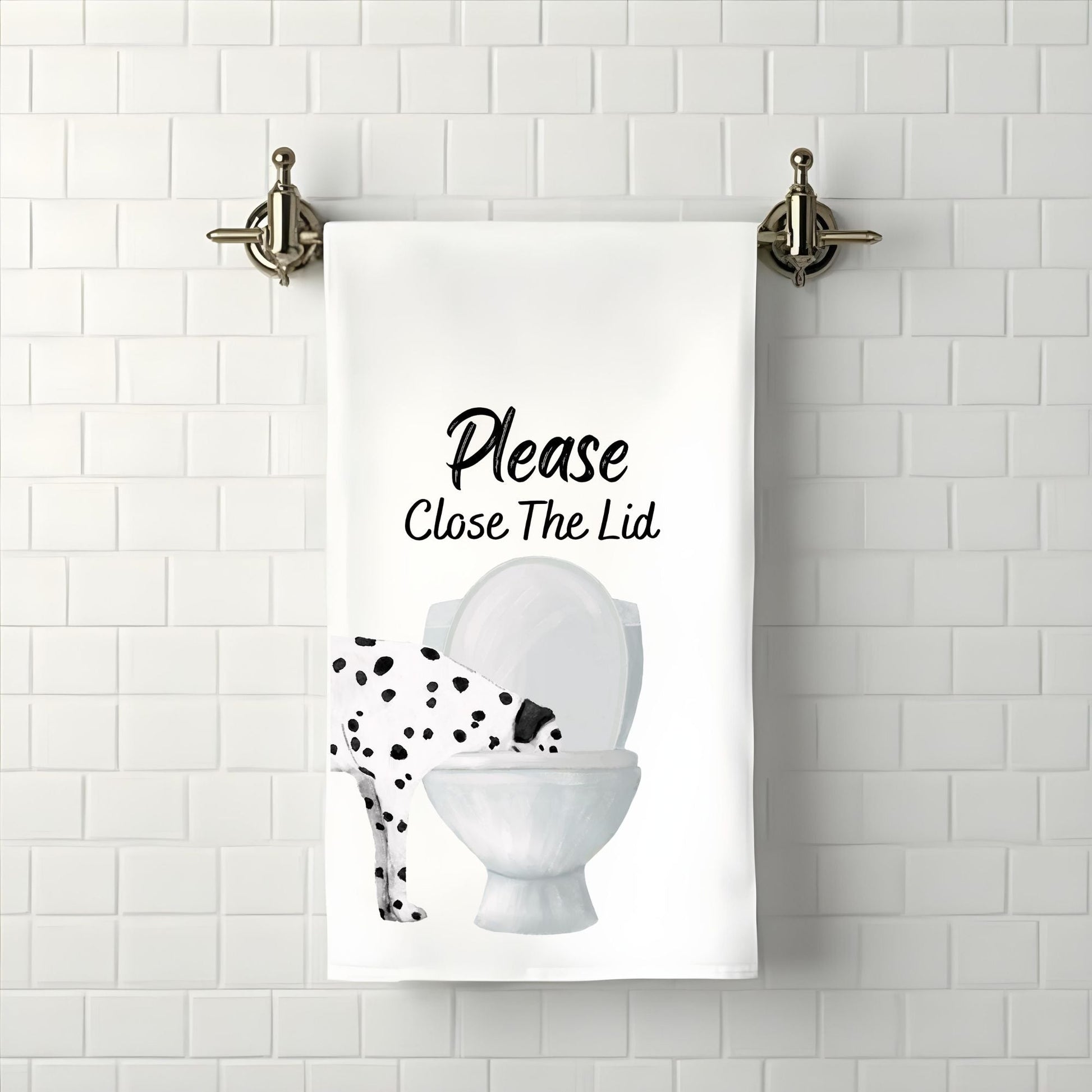Dalmatian Dog Bathroom Towel - MerikaArt