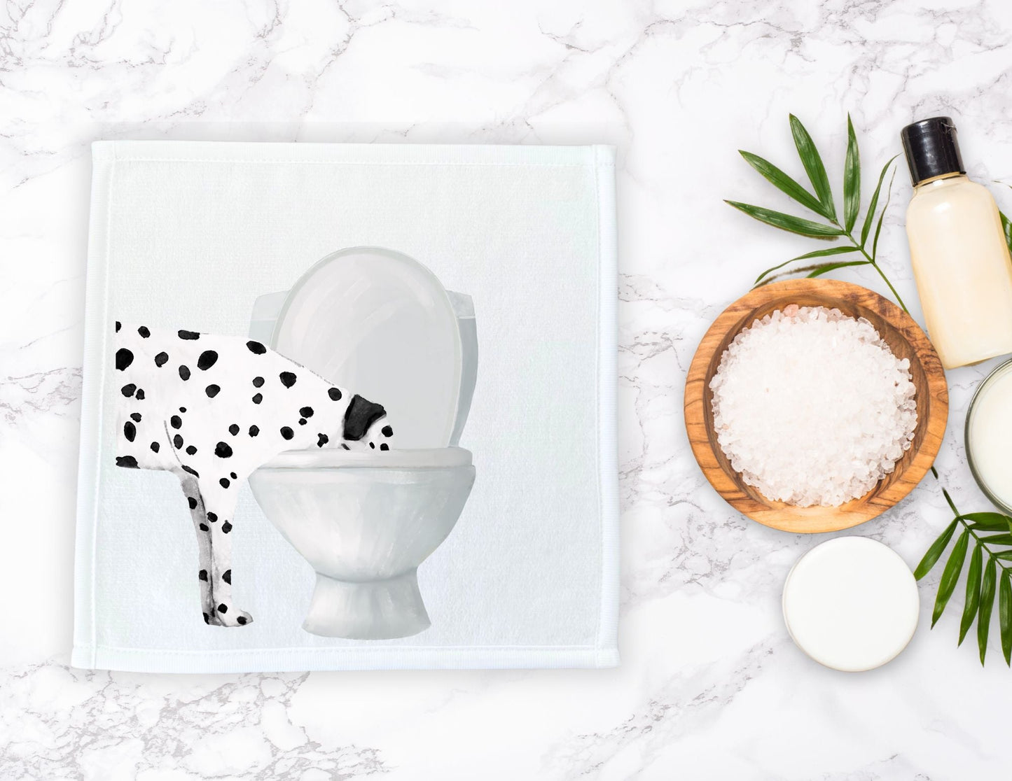 Dalmatian Toilet Washcloth - MerikaArt