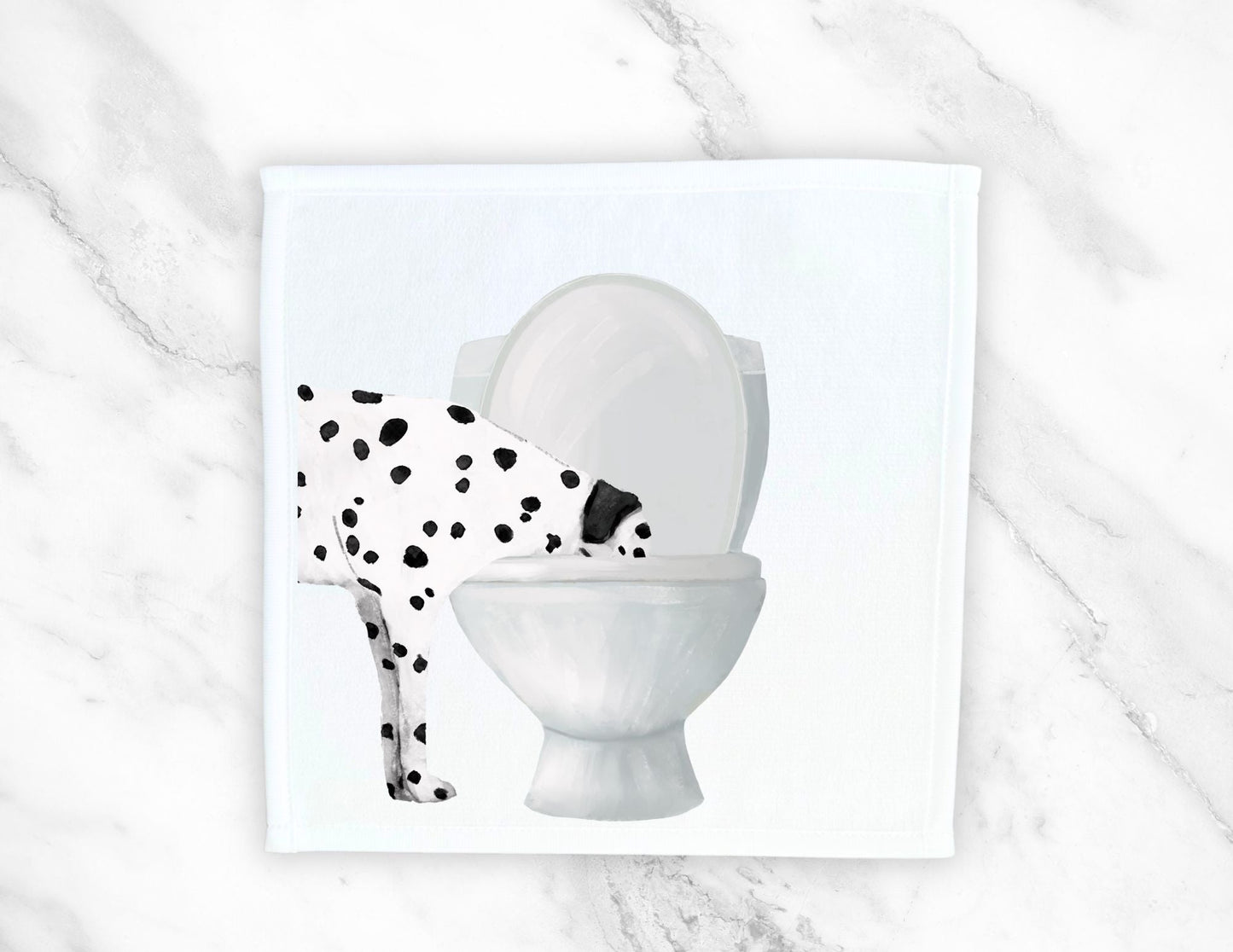 Dalmatian Toilet Washcloth - MerikaArt