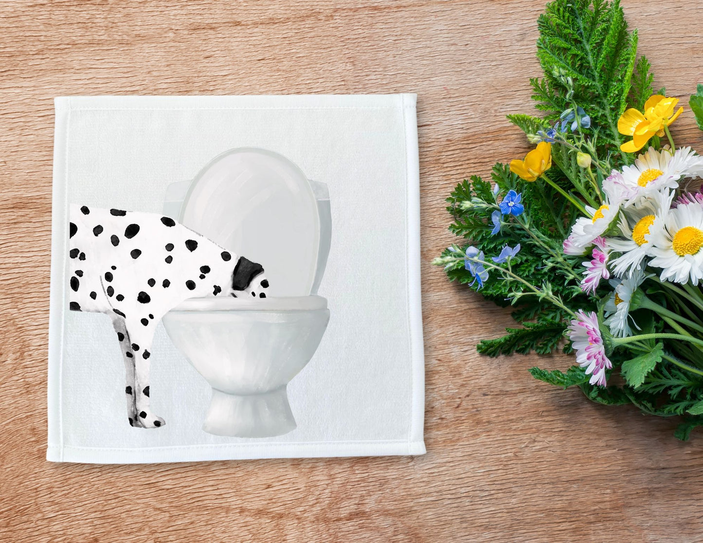 Dalmatian Toilet Washcloth - MerikaArt