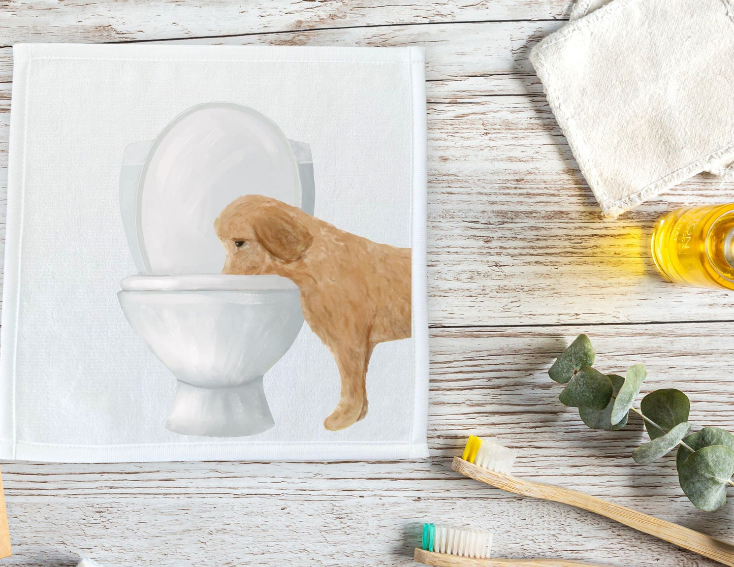 Dog Toilet Washcloth - MerikaArt