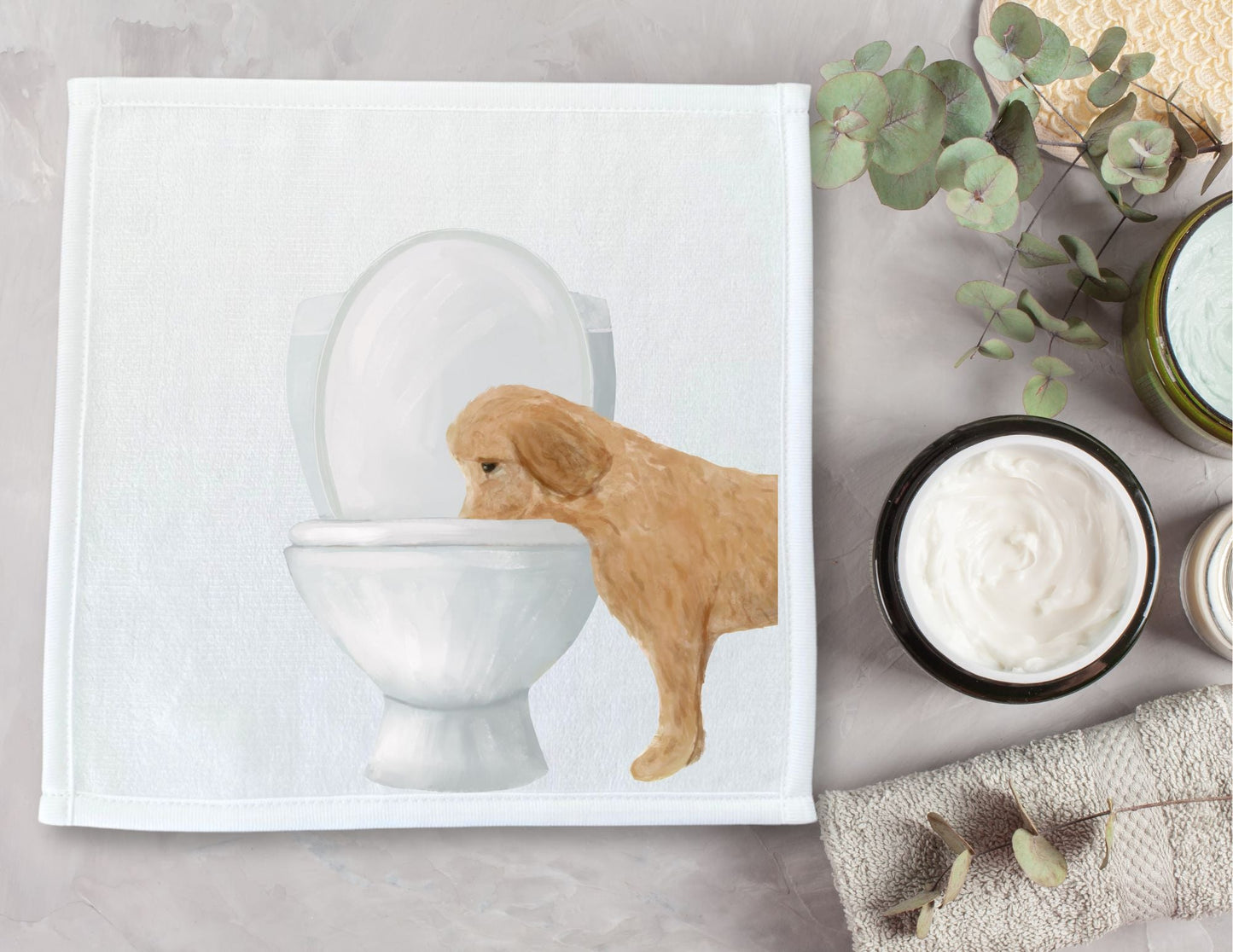 Dog Toilet Washcloth - MerikaArt