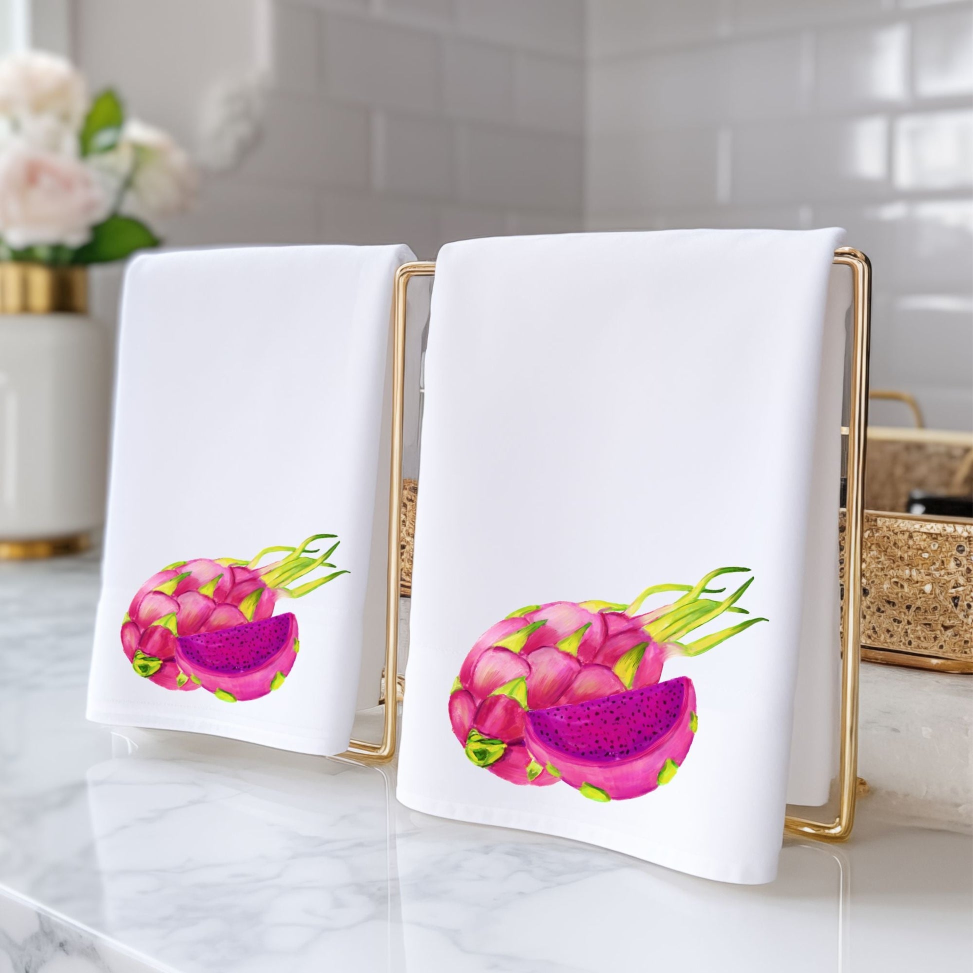 Dragon Fruit Bathroom Towel - MerikaArt