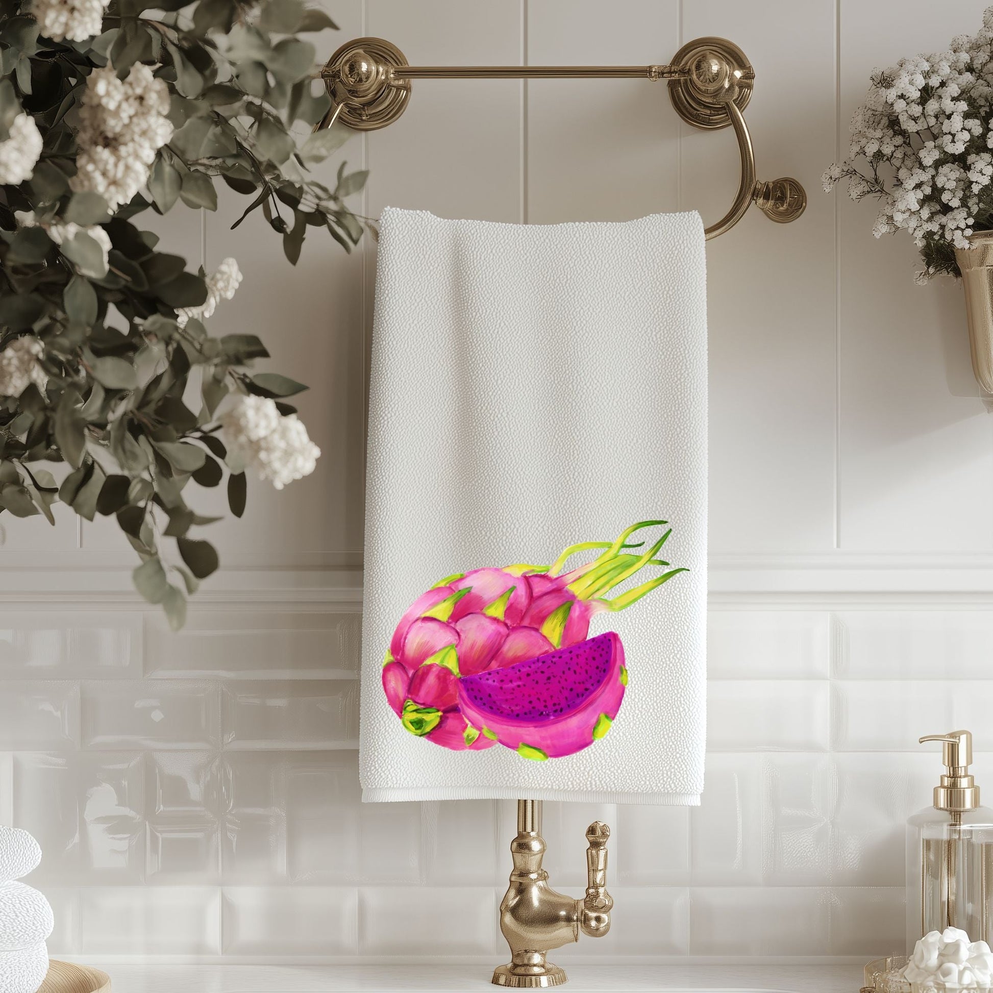 Dragon Fruit Bathroom Towel - MerikaArt
