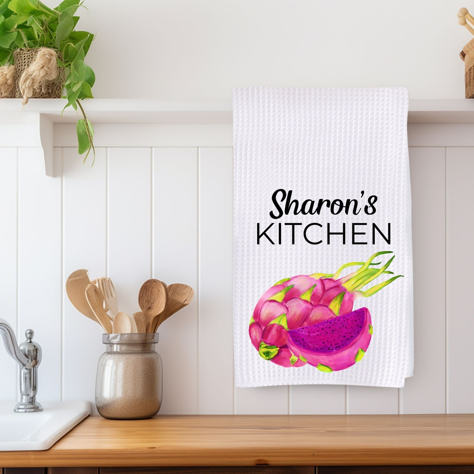 Dragon Fruit Kitchen Towel - MerikaArt