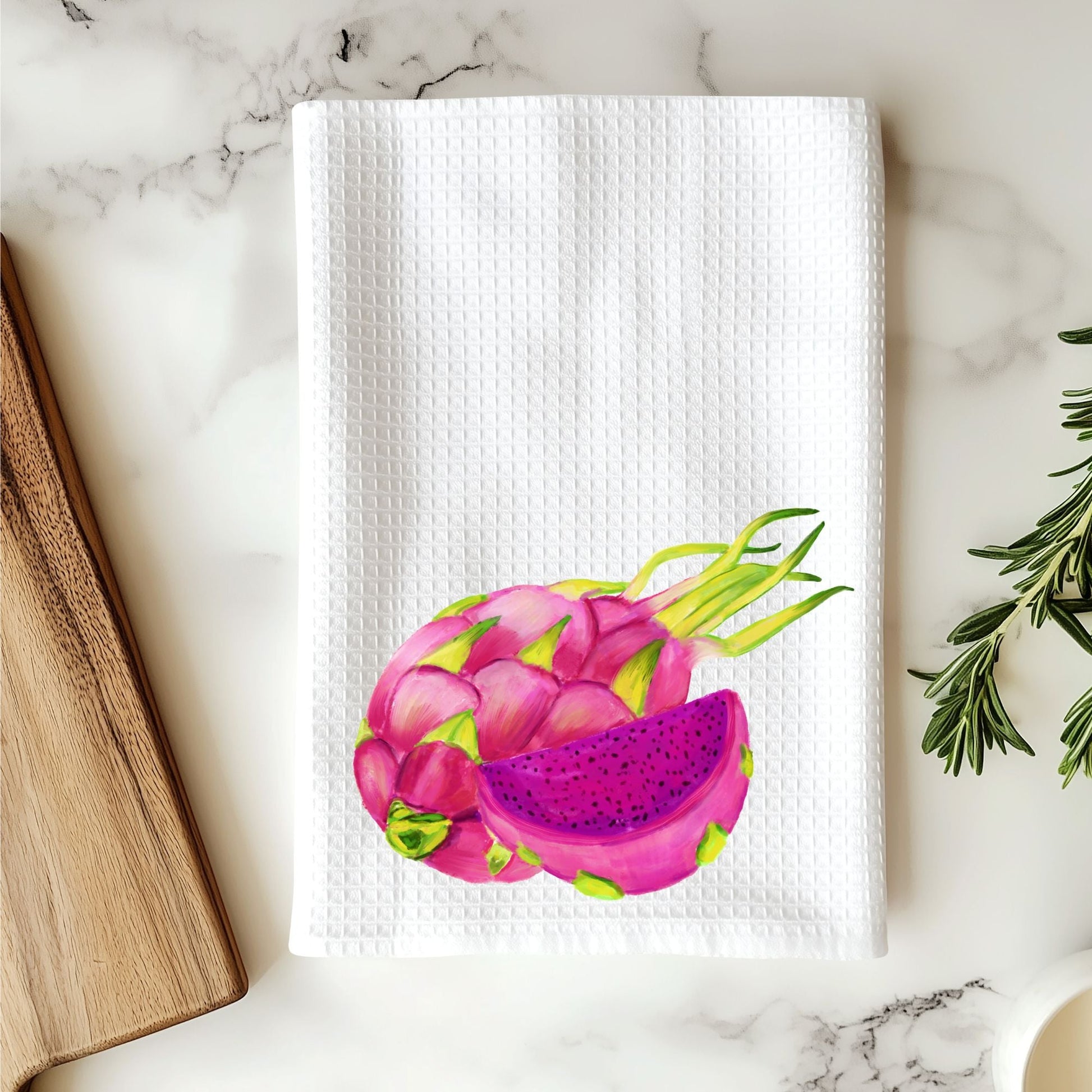 Dragon Fruit Kitchen Towel - MerikaArt