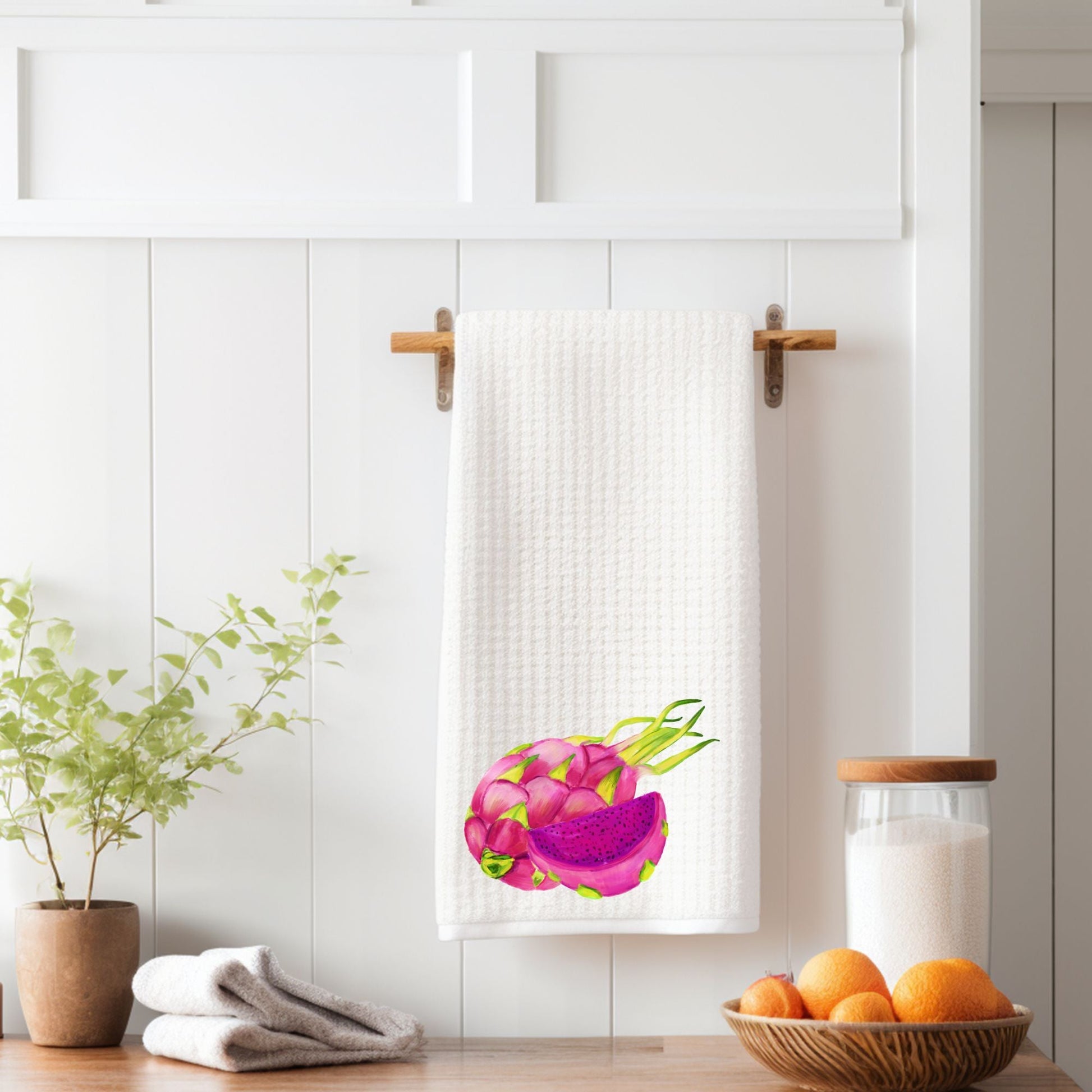 Dragon Fruit Kitchen Towel - MerikaArt