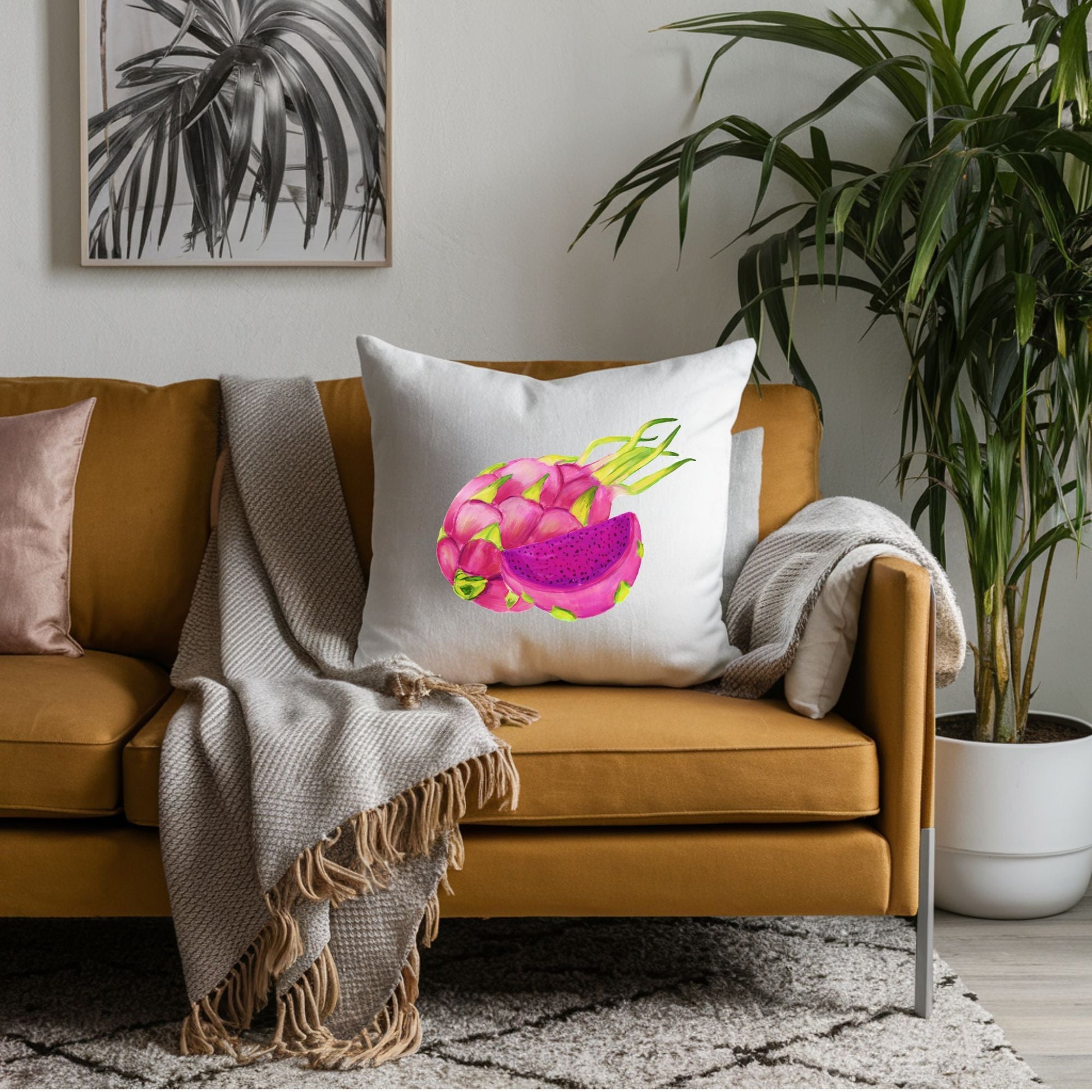 Dragon Fruit Pillow - MerikaArt