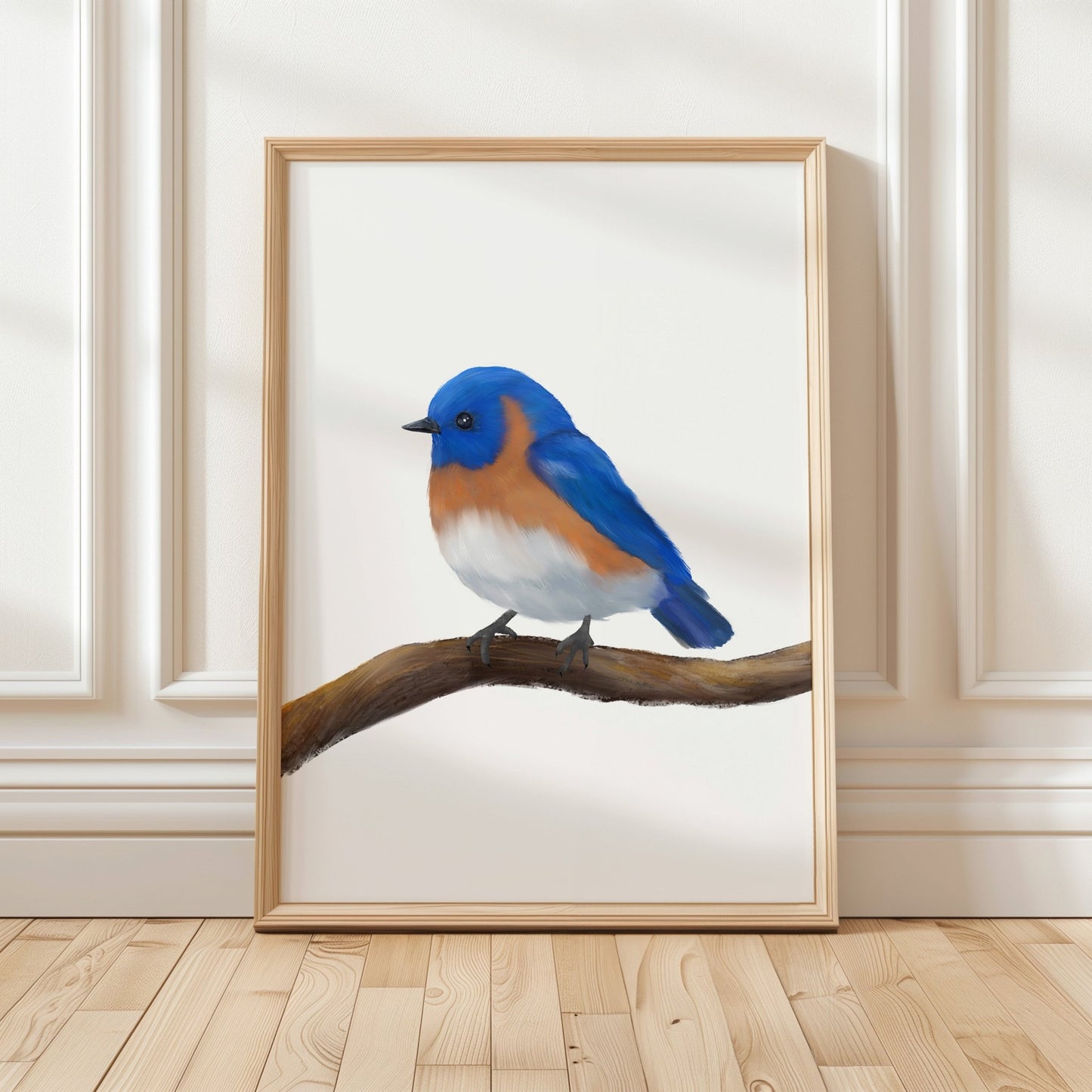 Eastern Bluebird Art Print – Charming Bird Decor for Nature Lovers - MerikaArt