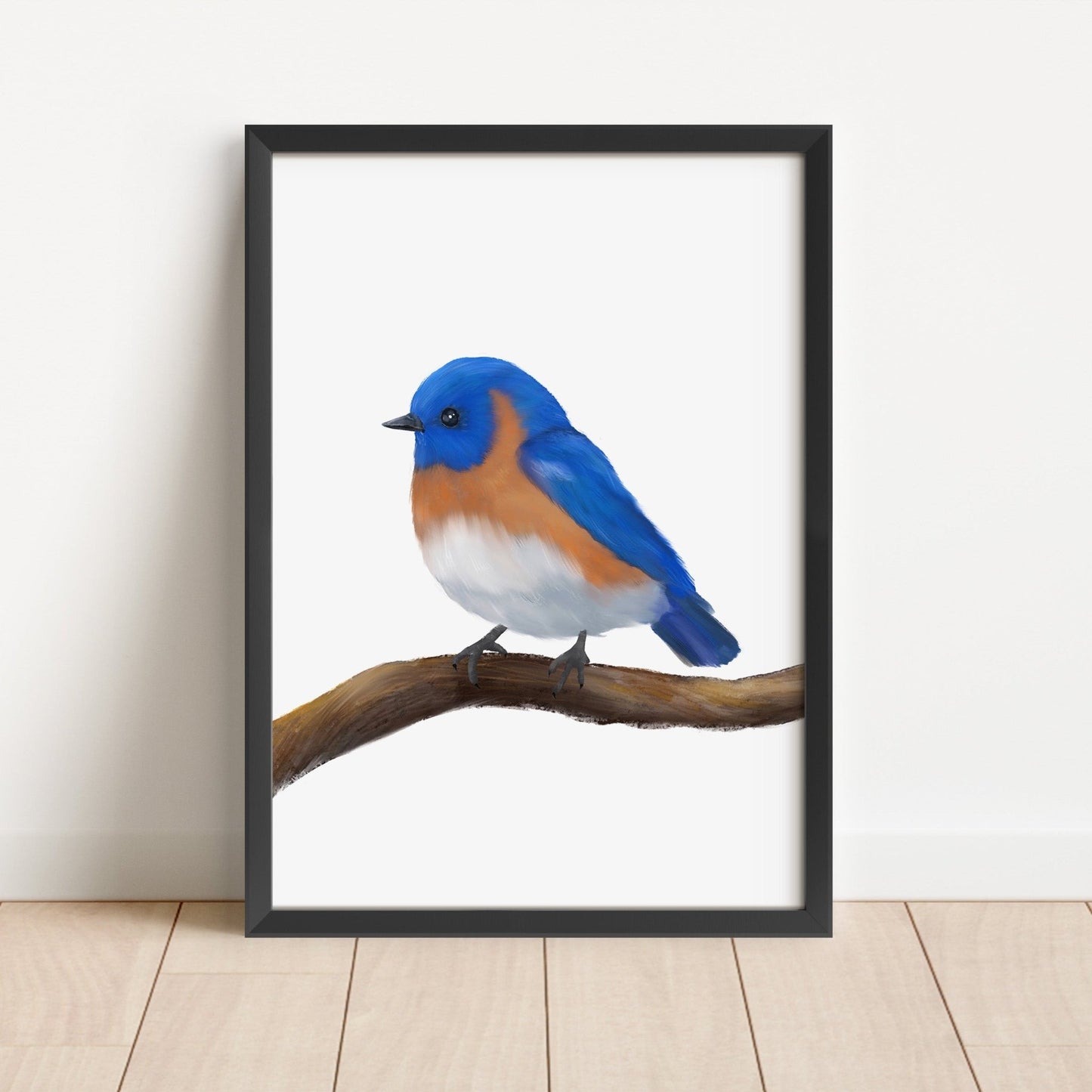 Eastern Bluebird Art Print – Charming Bird Decor for Nature Lovers - MerikaArt