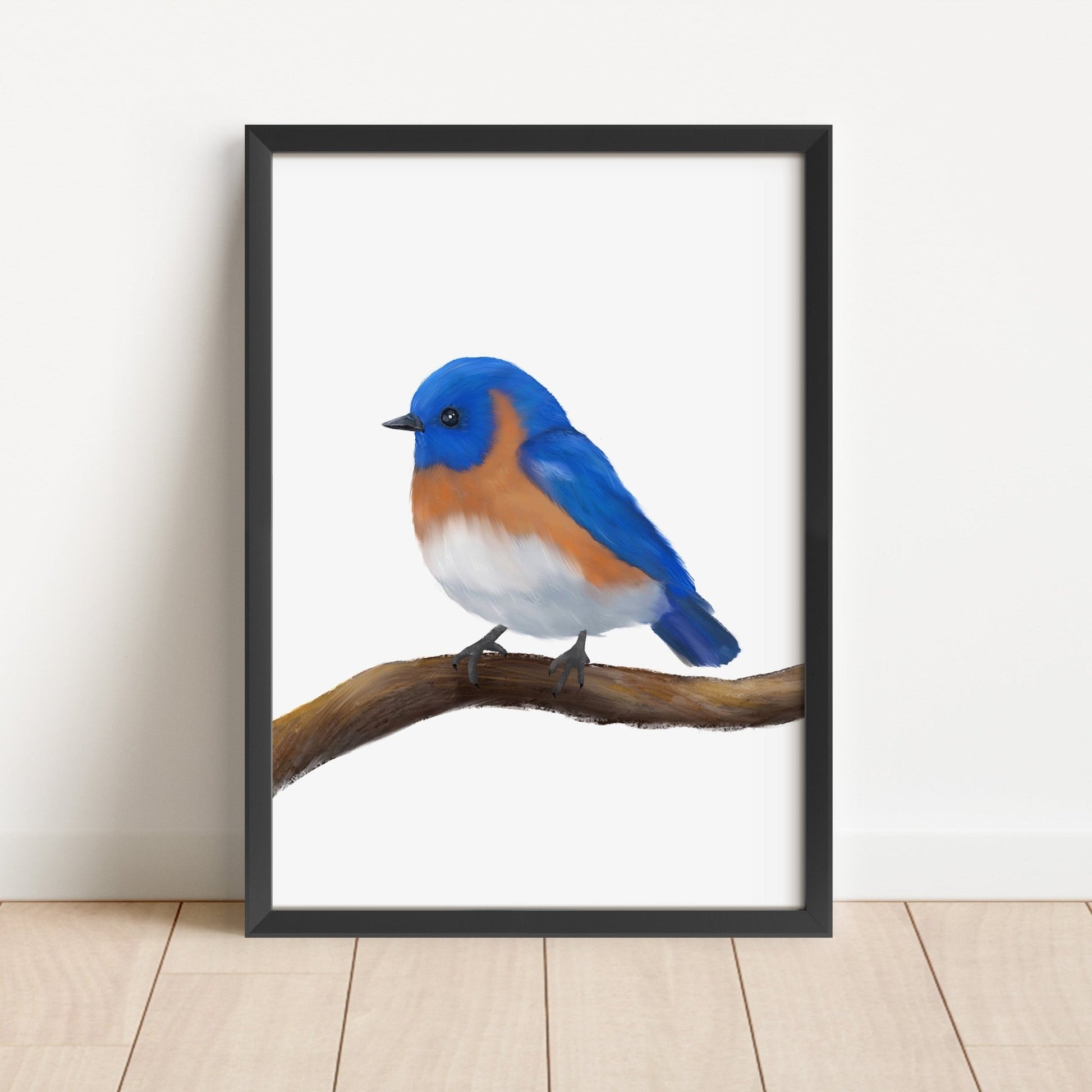 Eastern Bluebird Art Print – Charming Bird Decor for Nature Lovers - MerikaArt