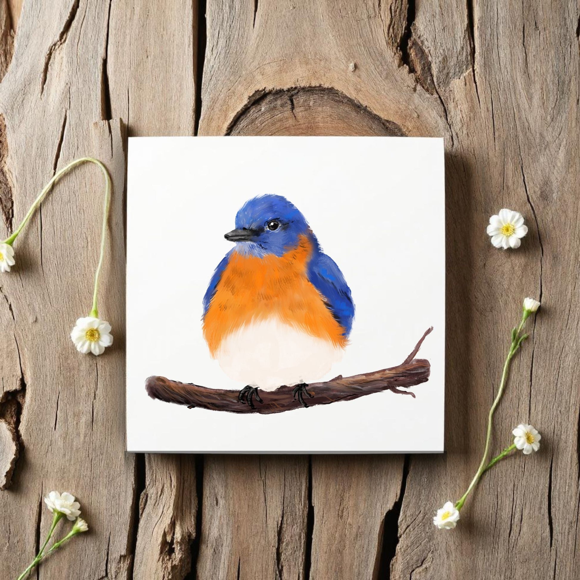 Eastern Bluebird Ceramic Tile - MerikaArt