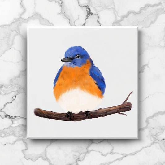 Eastern Bluebird Ceramic Tile - MerikaArt