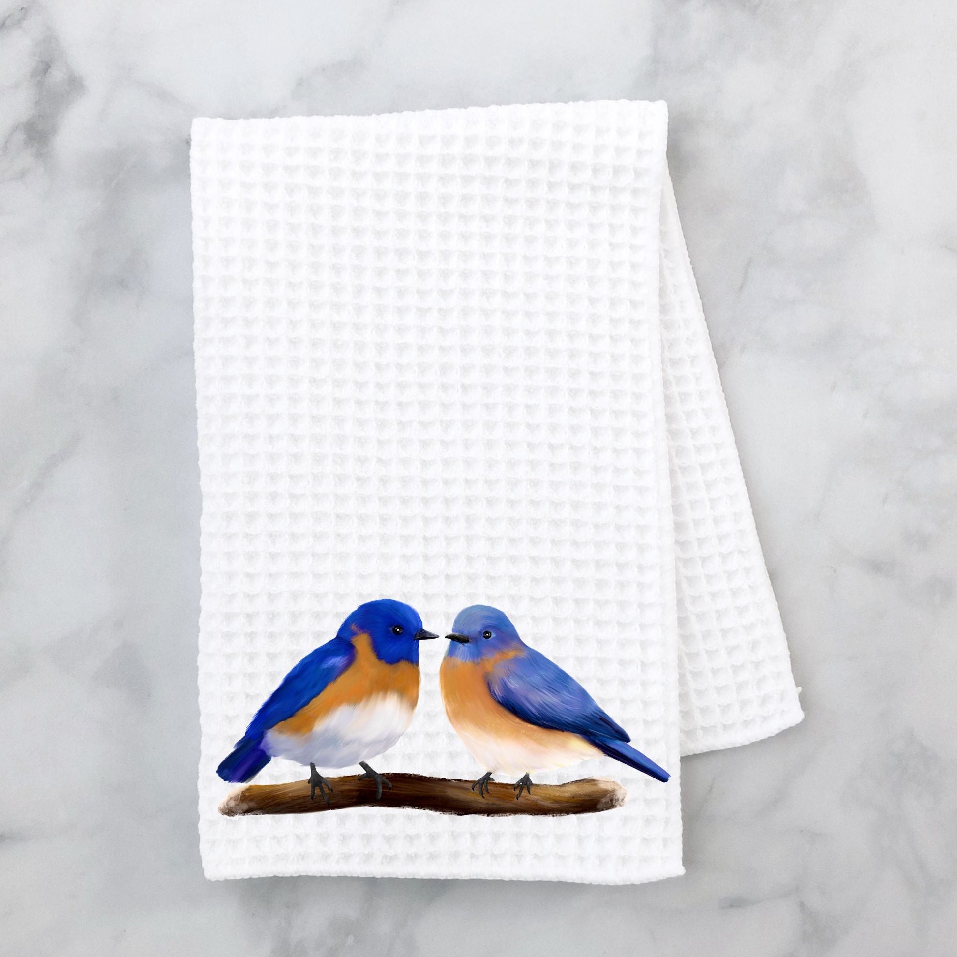 Eastern Bluebird Kitchen Towel - MerikaArt