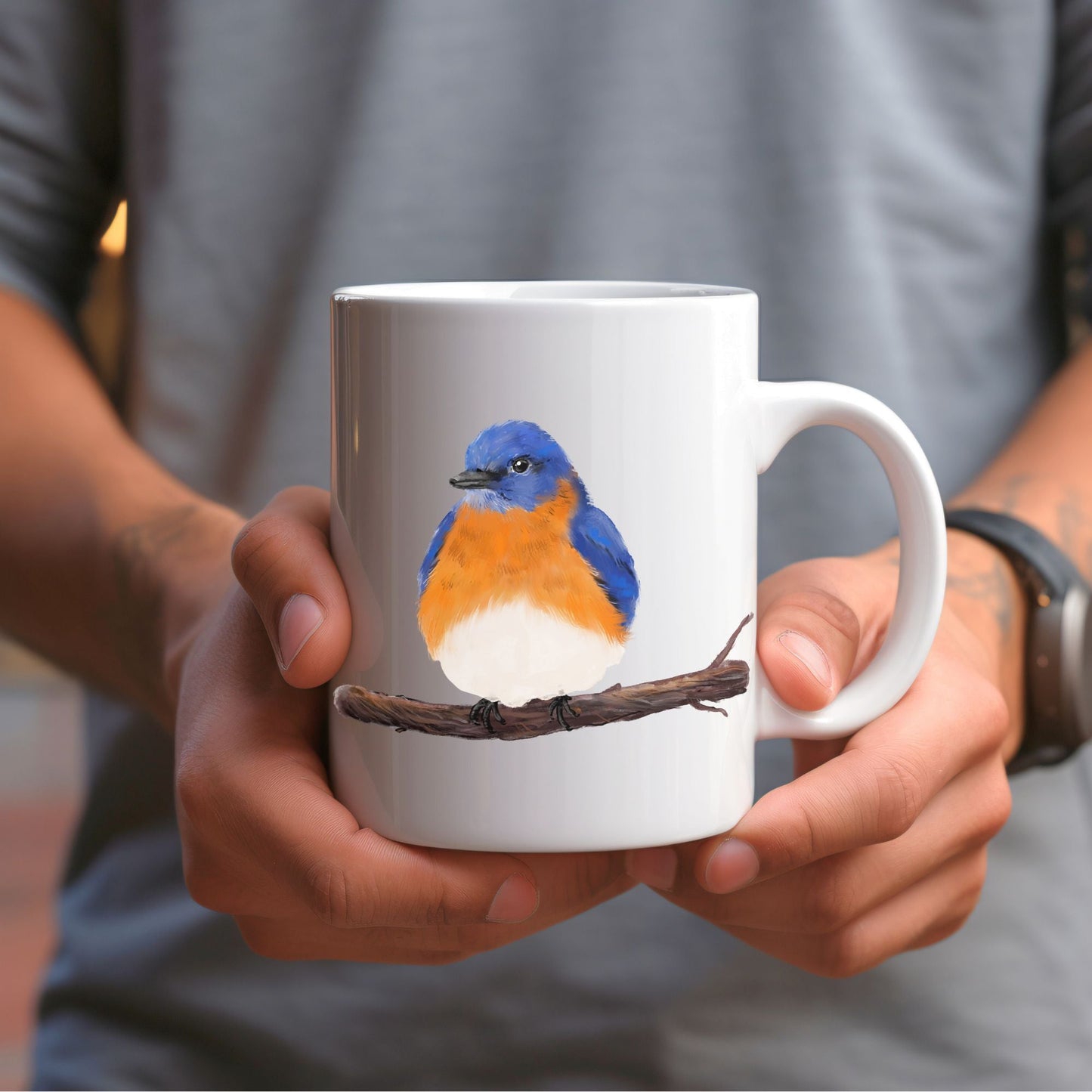 Eastern Bluebird Mug - MerikaArt