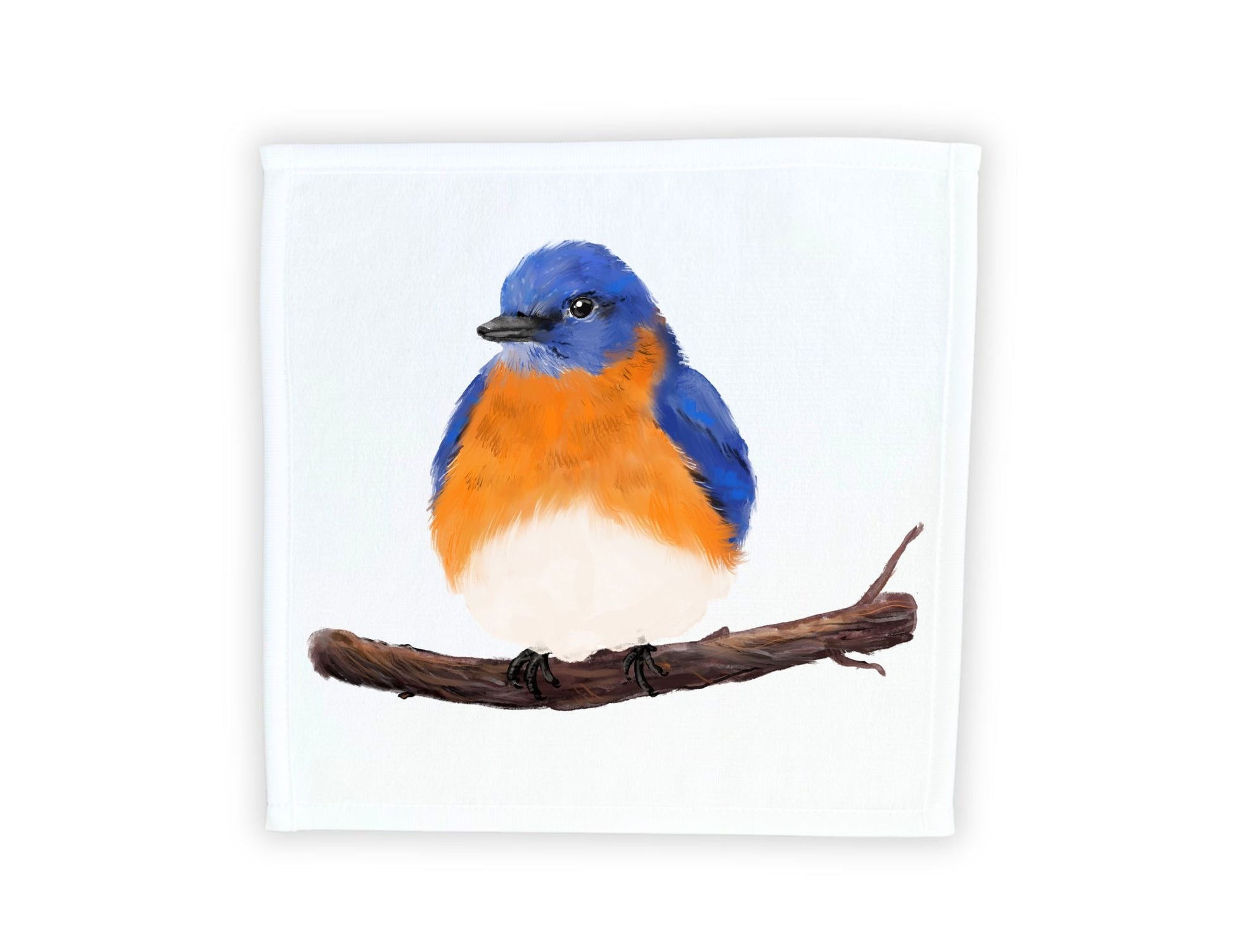 Eastern Bluebird Washcloth - MerikaArt