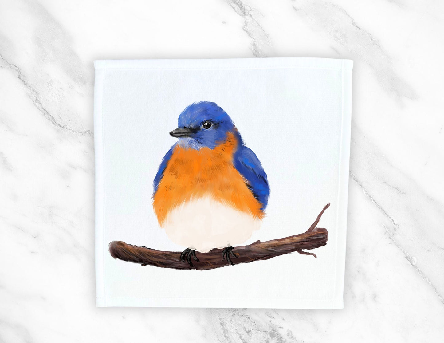 Eastern Bluebird Washcloth - MerikaArt
