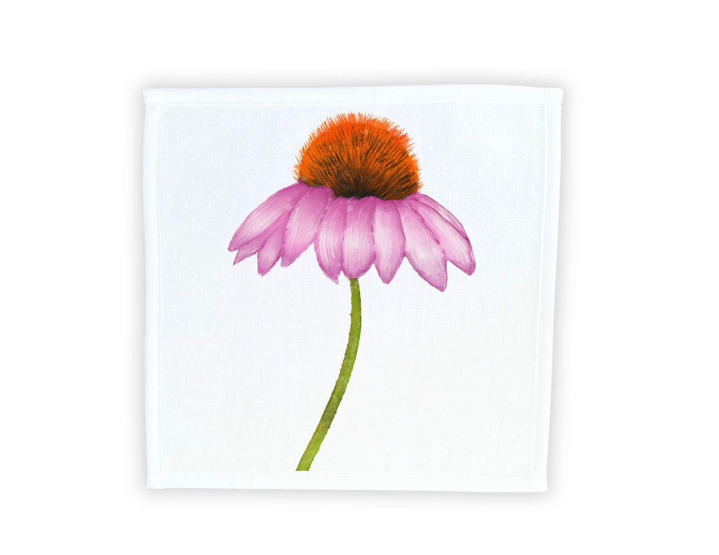Echinacea Flower Washcloth - MerikaArt