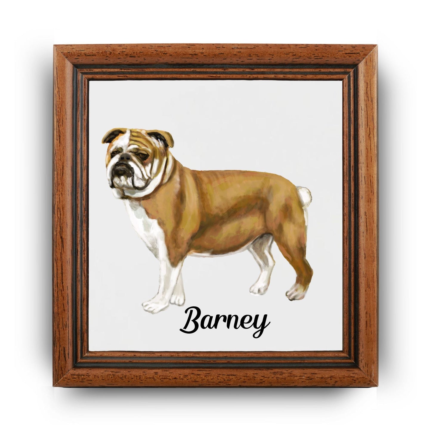 English Bulldog Ceramic Tile - MerikaArt