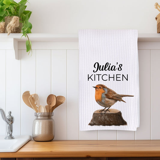 European Robin Kitchen Towel - MerikaArt