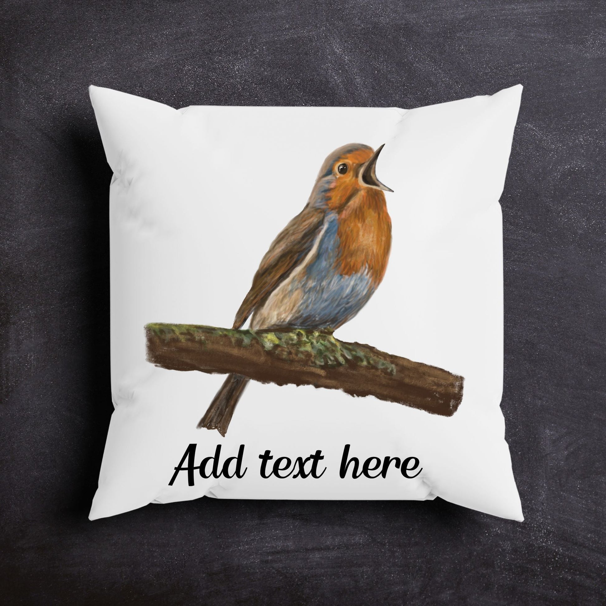 European Robin Pillow - MerikaArt