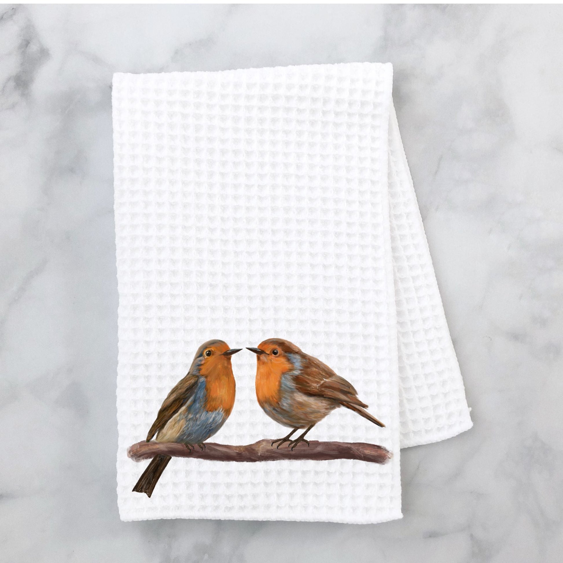 European Robins Kitchen Towel - MerikaArt