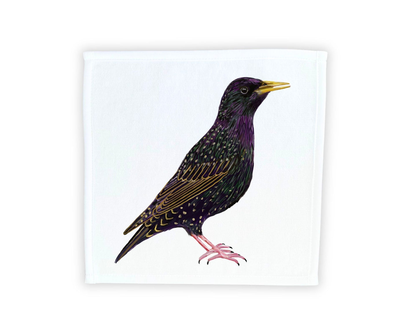 European Starling Washcloth - MerikaArt