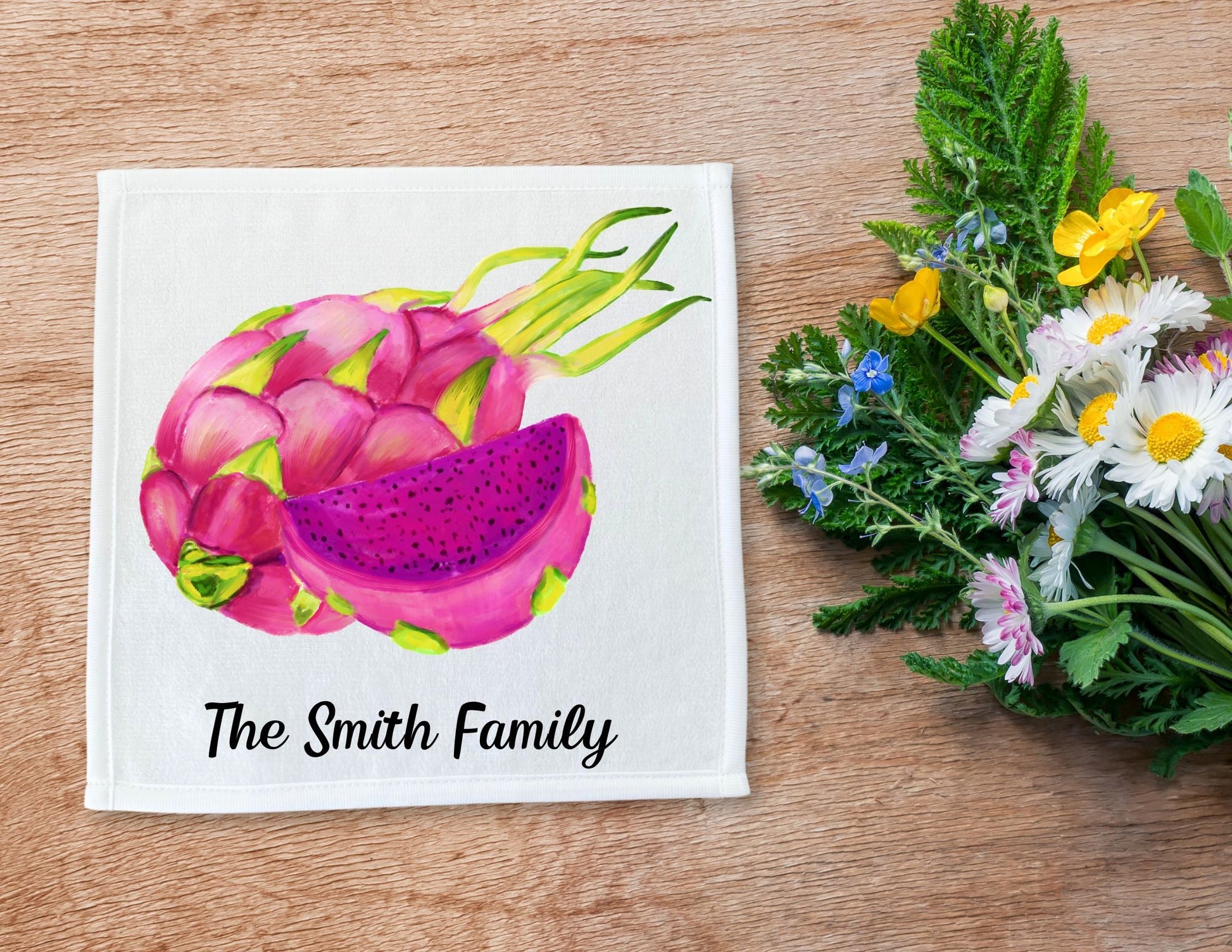 Exotic Dragon Fruit Washcloth - MerikaArt