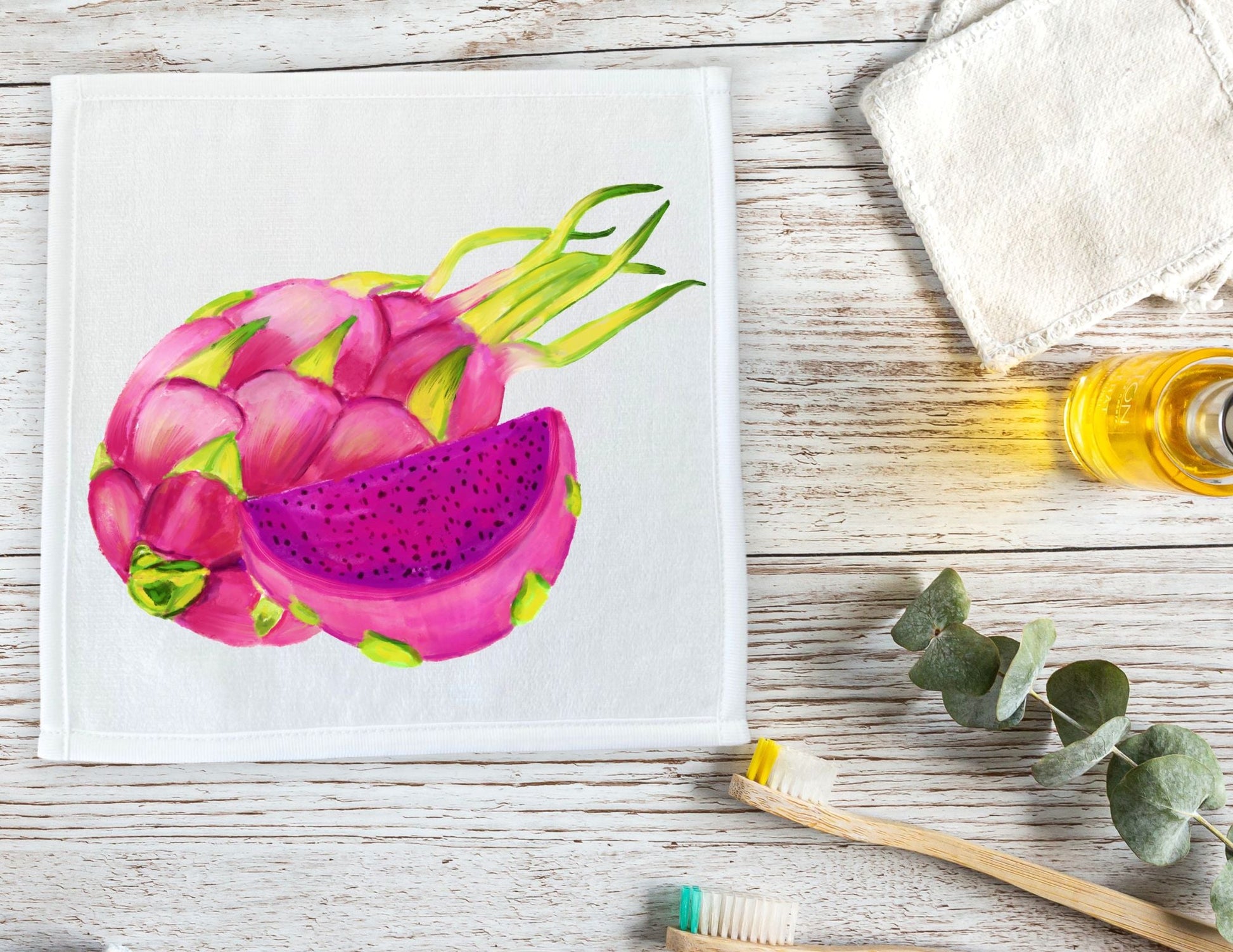 Exotic Dragon Fruit Washcloth - MerikaArt