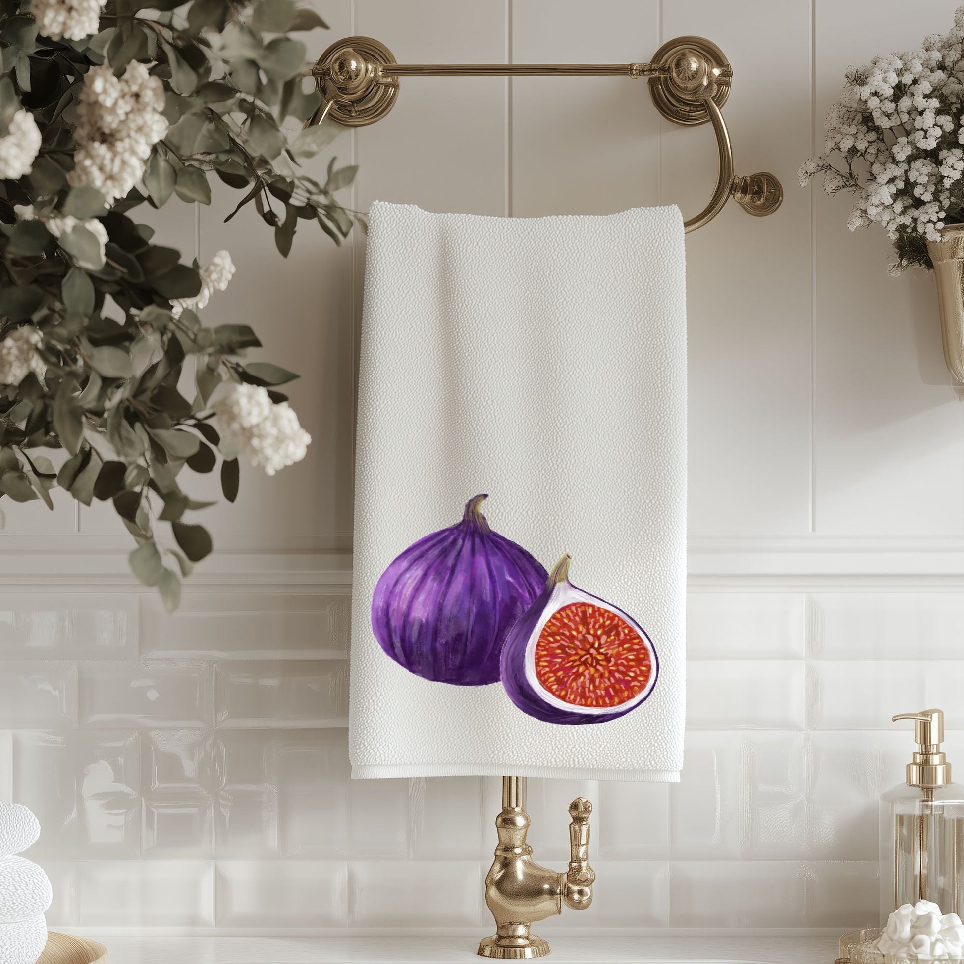 Fig Fruit Bathroom Towel - MerikaArt