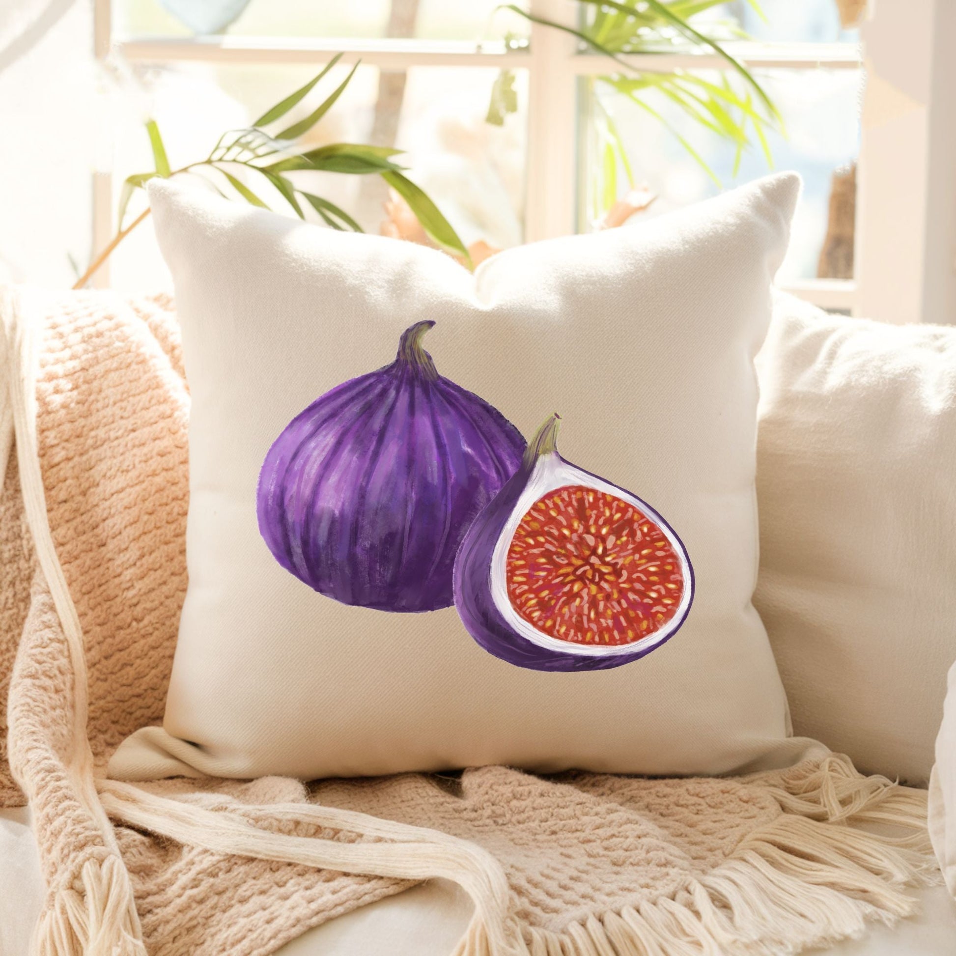 Fig Fruit Pillow - MerikaArt