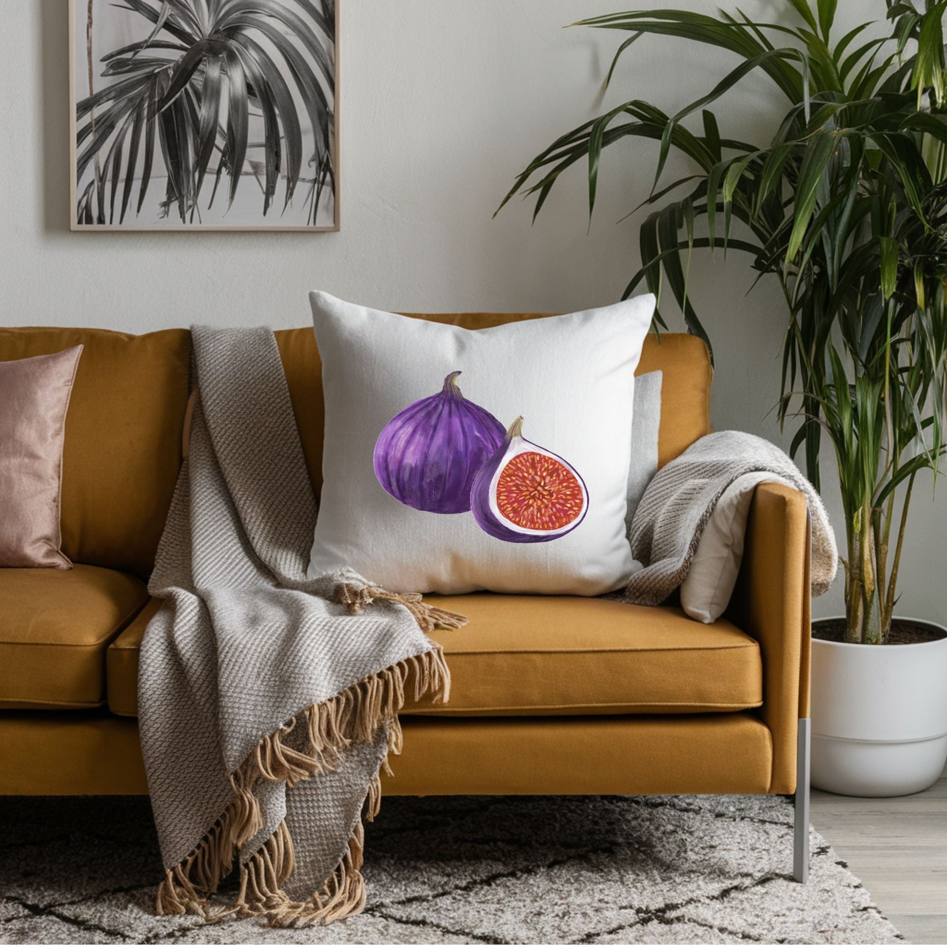 Fig Fruit Pillow - MerikaArt