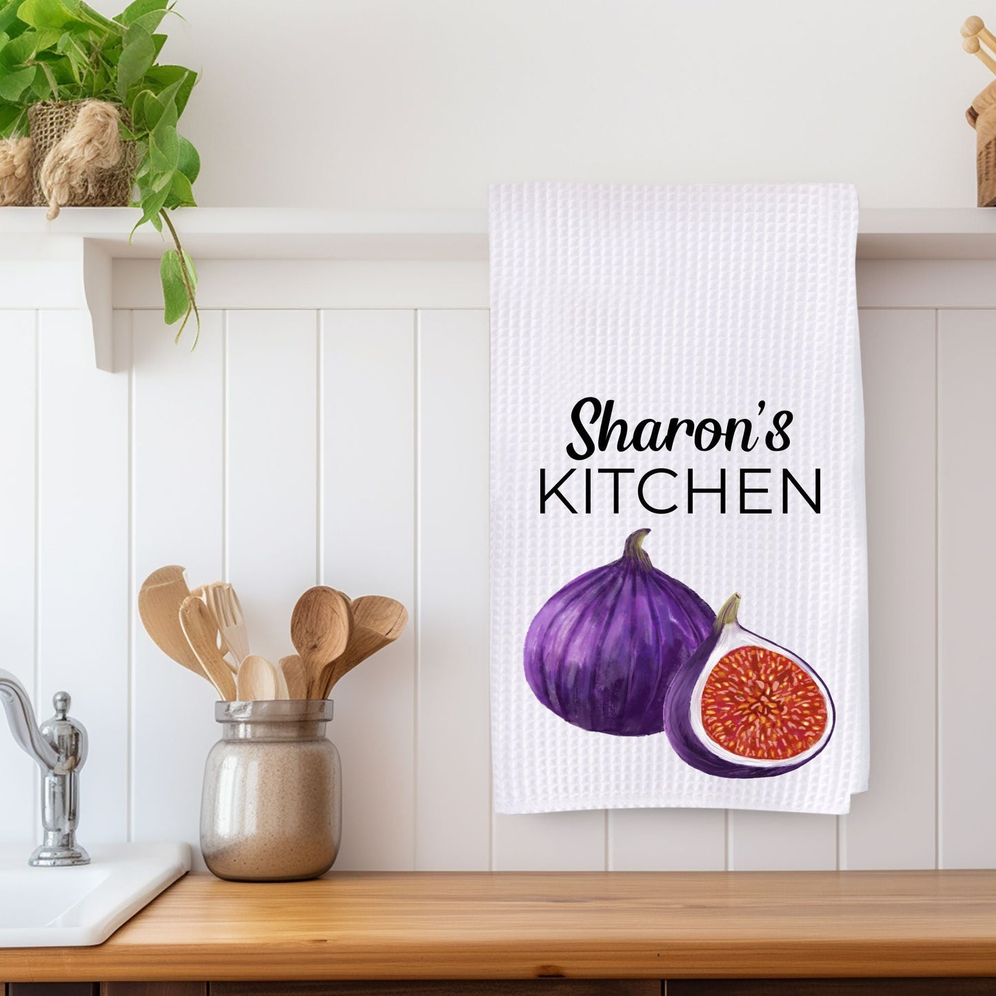 Fig Kitchen Towel - MerikaArt