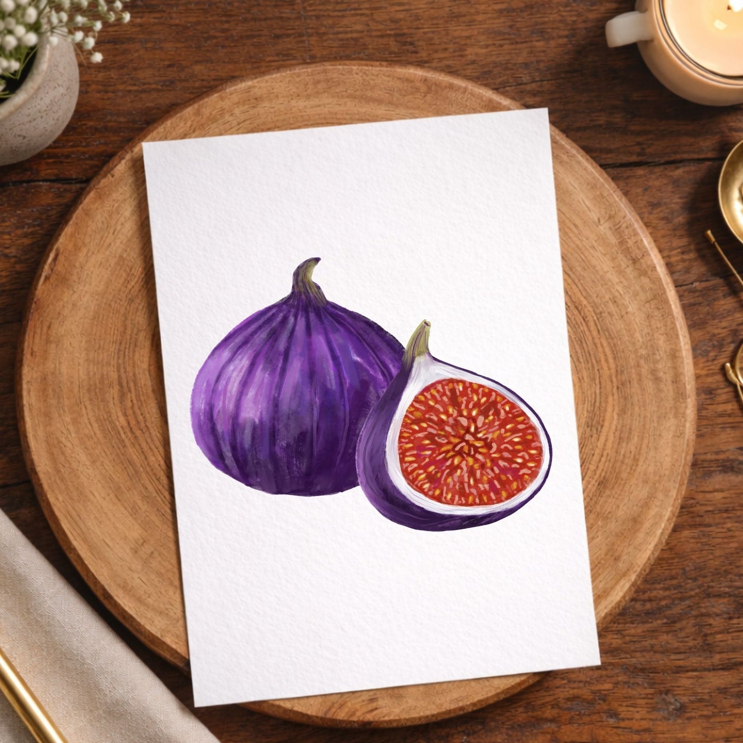 Fig Postcard - MerikaArt