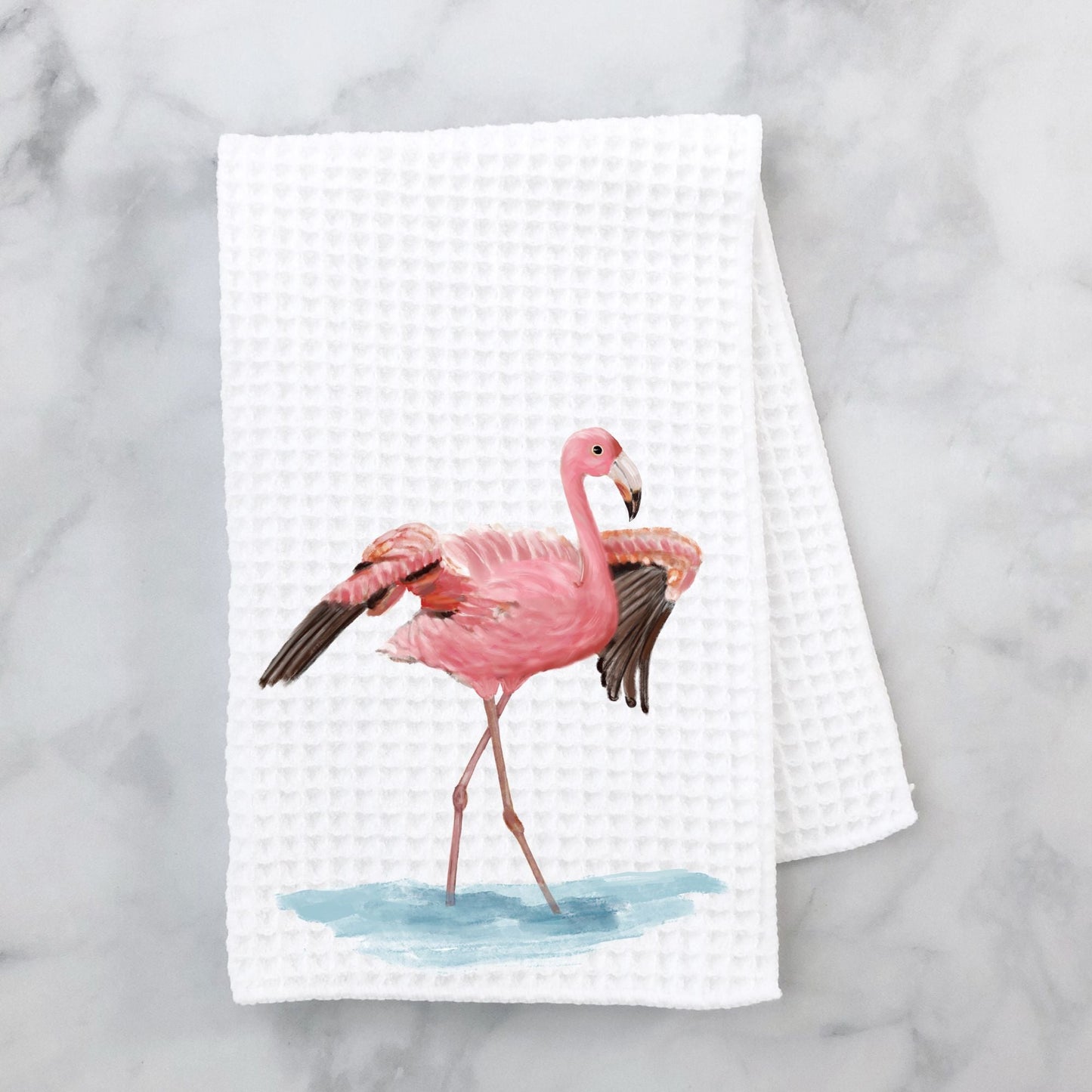 Flamingo Kitchen Towel - MerikaArt