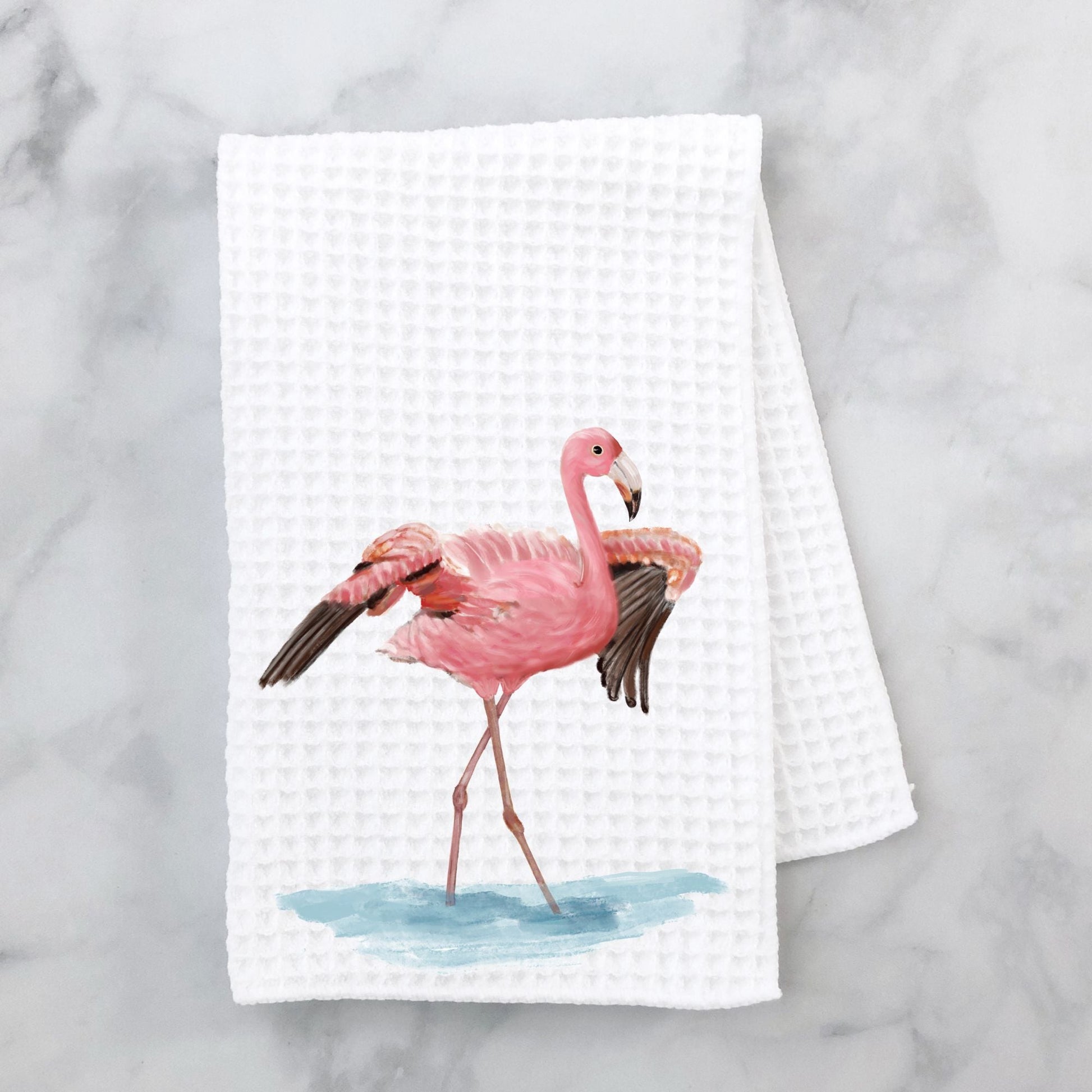 Flamingo Kitchen Towel - MerikaArt