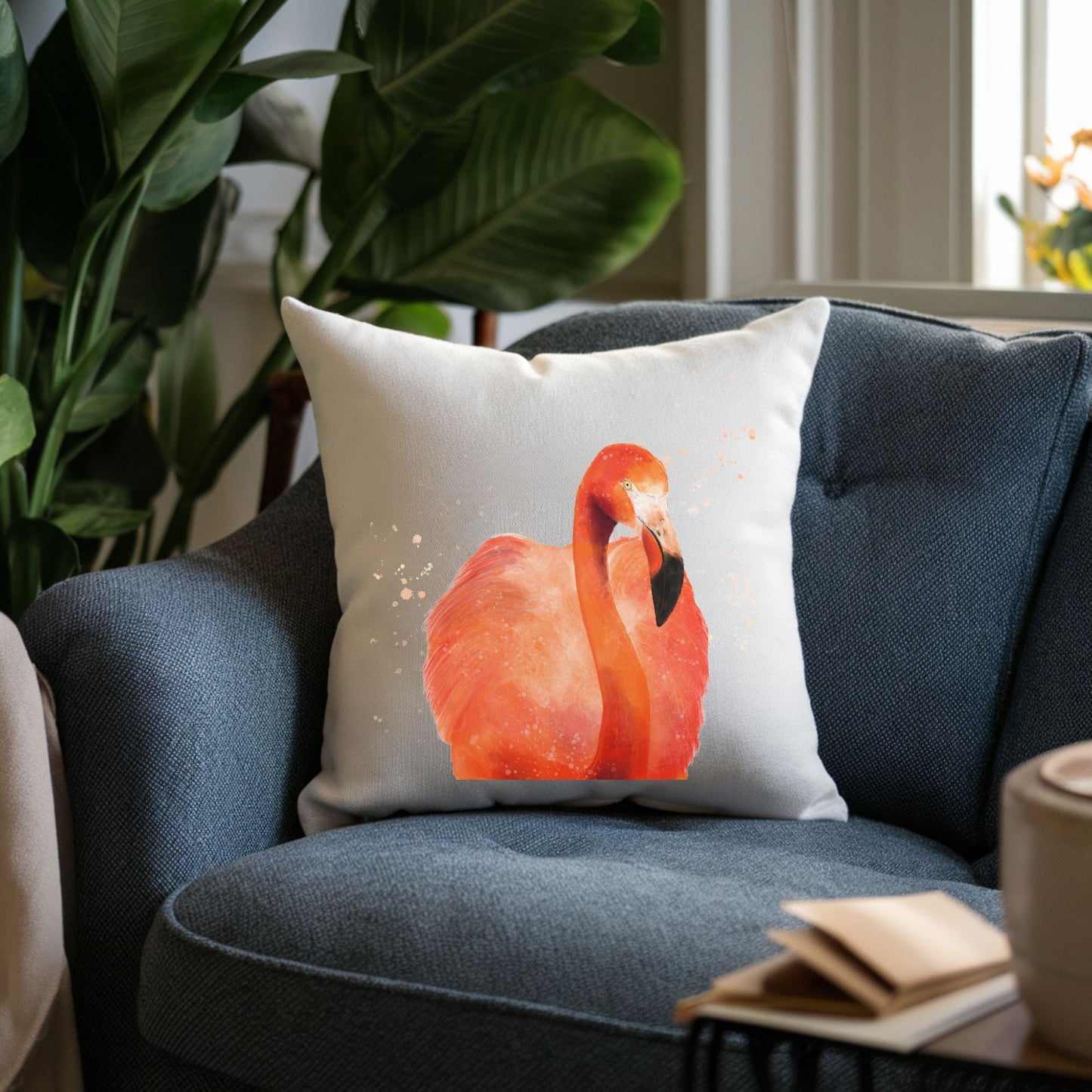 Flamingo Pillow - MerikaArt