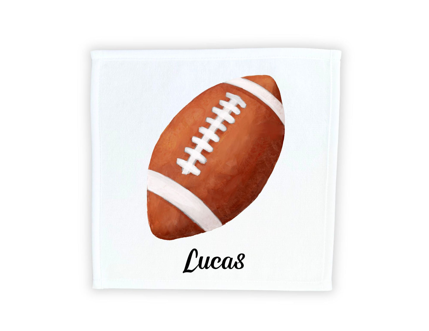 Football Washcloth - Personalized Kids Towels - MerikaArt