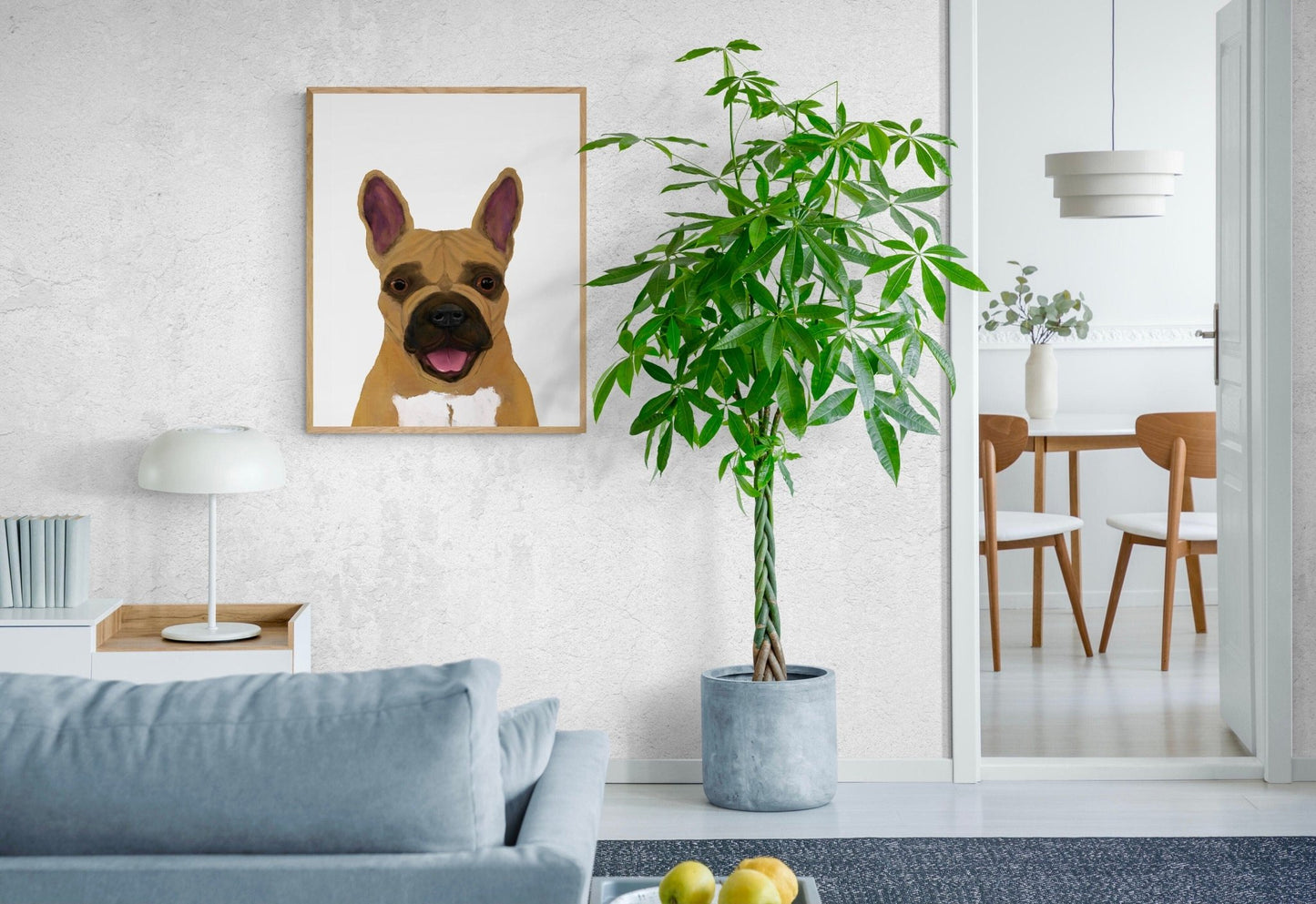 French Bulldog Print, French Bulldog Painting, Bulldog Art, Brown Dog Print, Living Room Wall Art, Bedroom Wall Print, Puppy Home Decor - MerikaArt