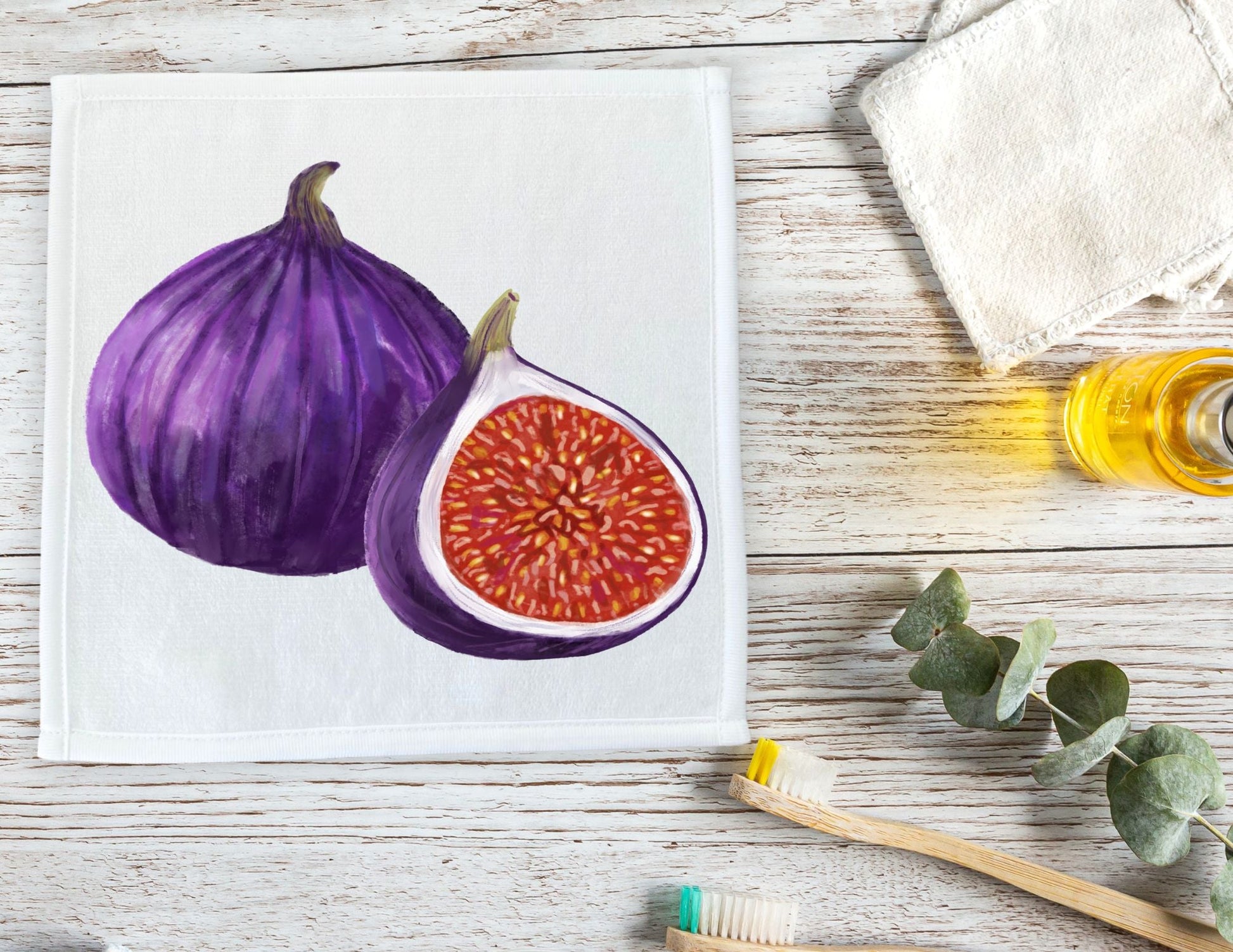 Fresh Fig Washcloth - MerikaArt