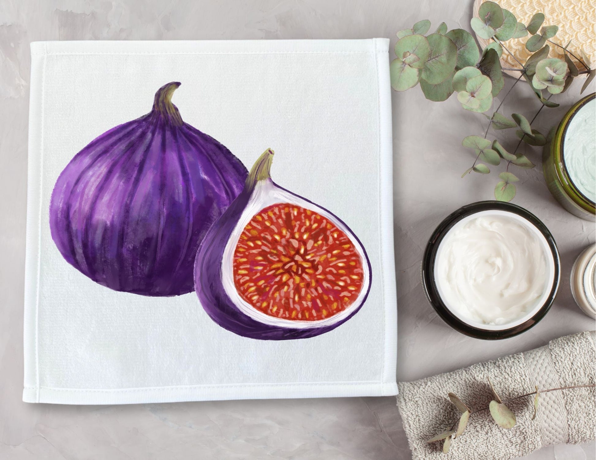Fresh Fig Washcloth - MerikaArt